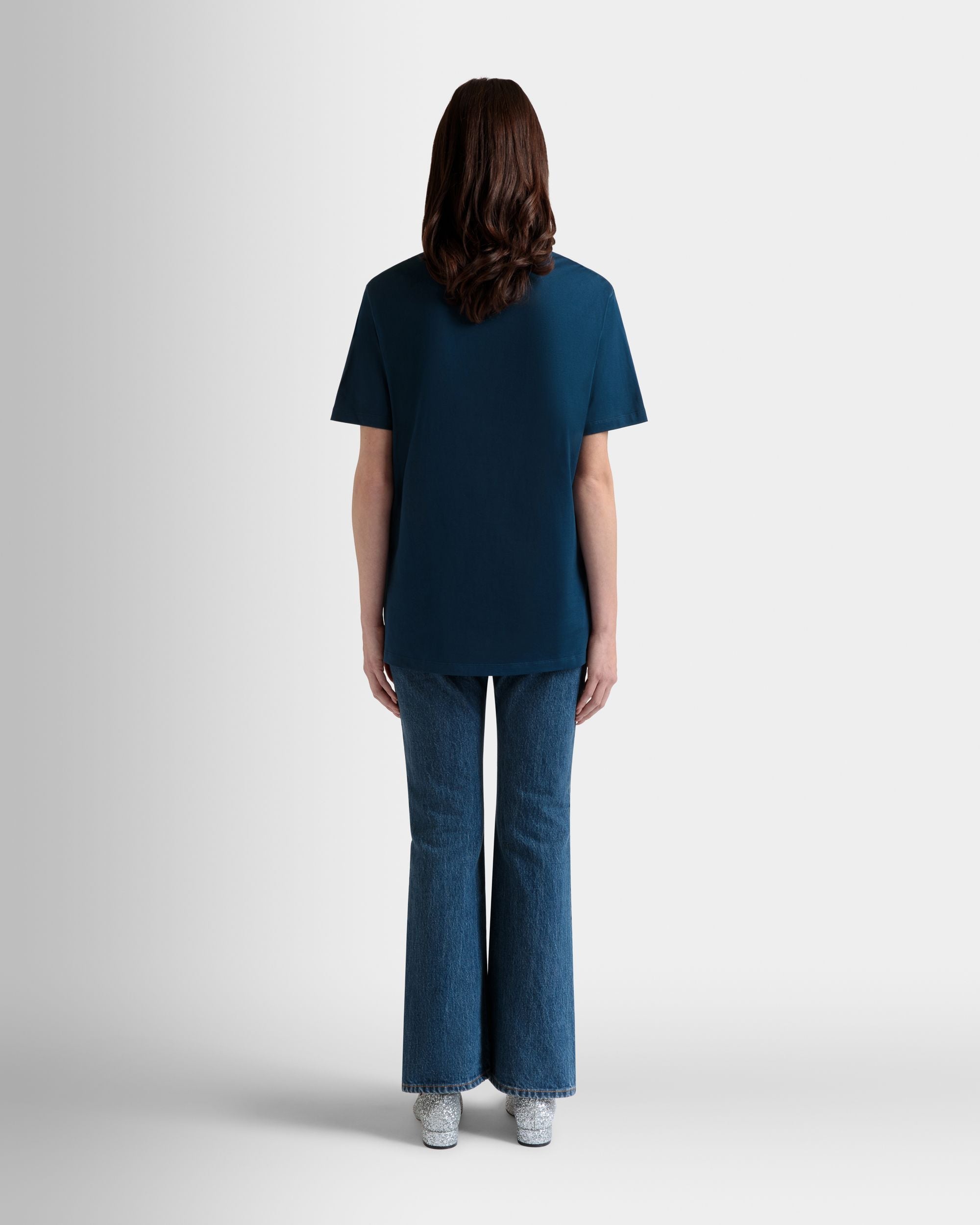 Tシャツ ネイビーブルー コットン Bally Cakeプリント - 女性 - Bally - 06