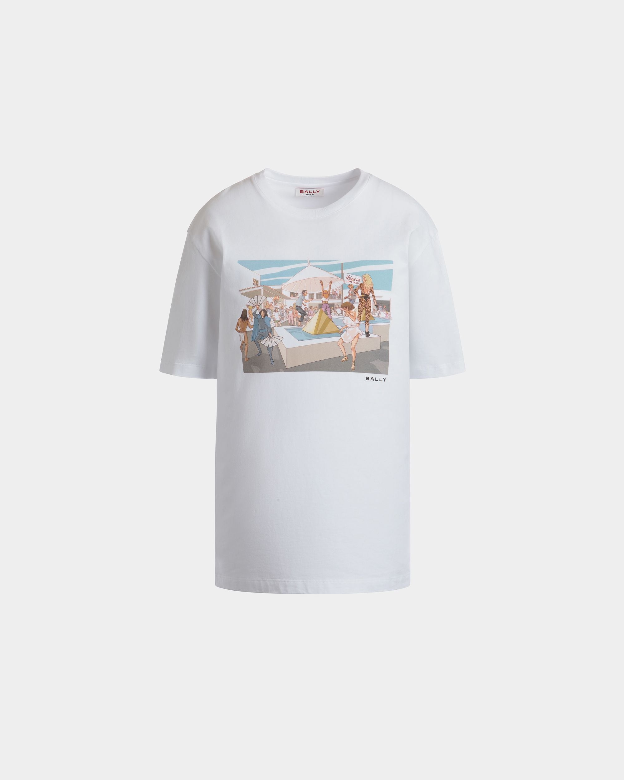 DJ Leo Mas x Bally Tシャツ ホワイト コットン Dancing Amnesiaプリント - 女性 - Bally - 01