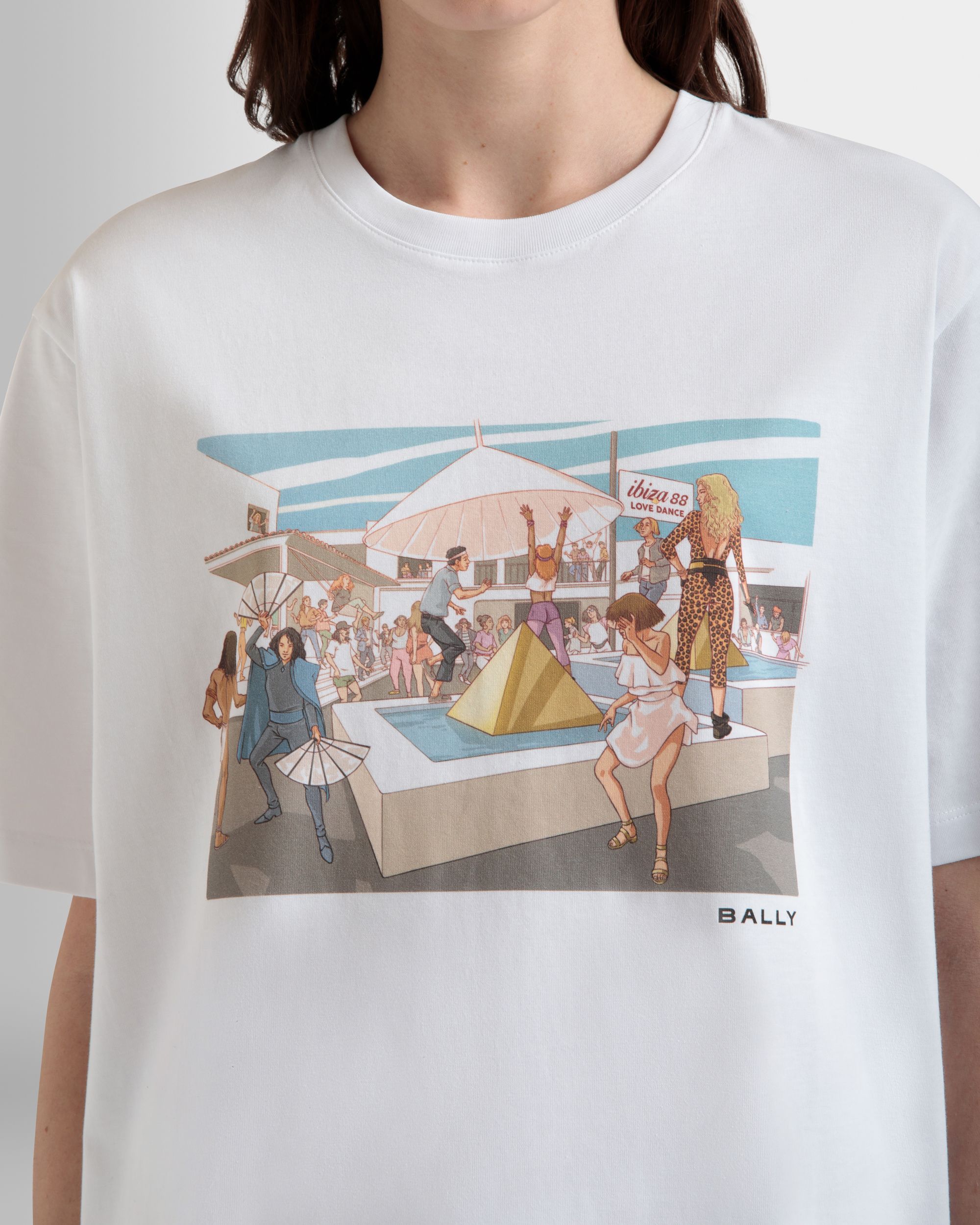 DJ Leo Mas x Bally Tシャツ ホワイト コットン Dancing Amnesiaプリント - 女性 - Bally - 03