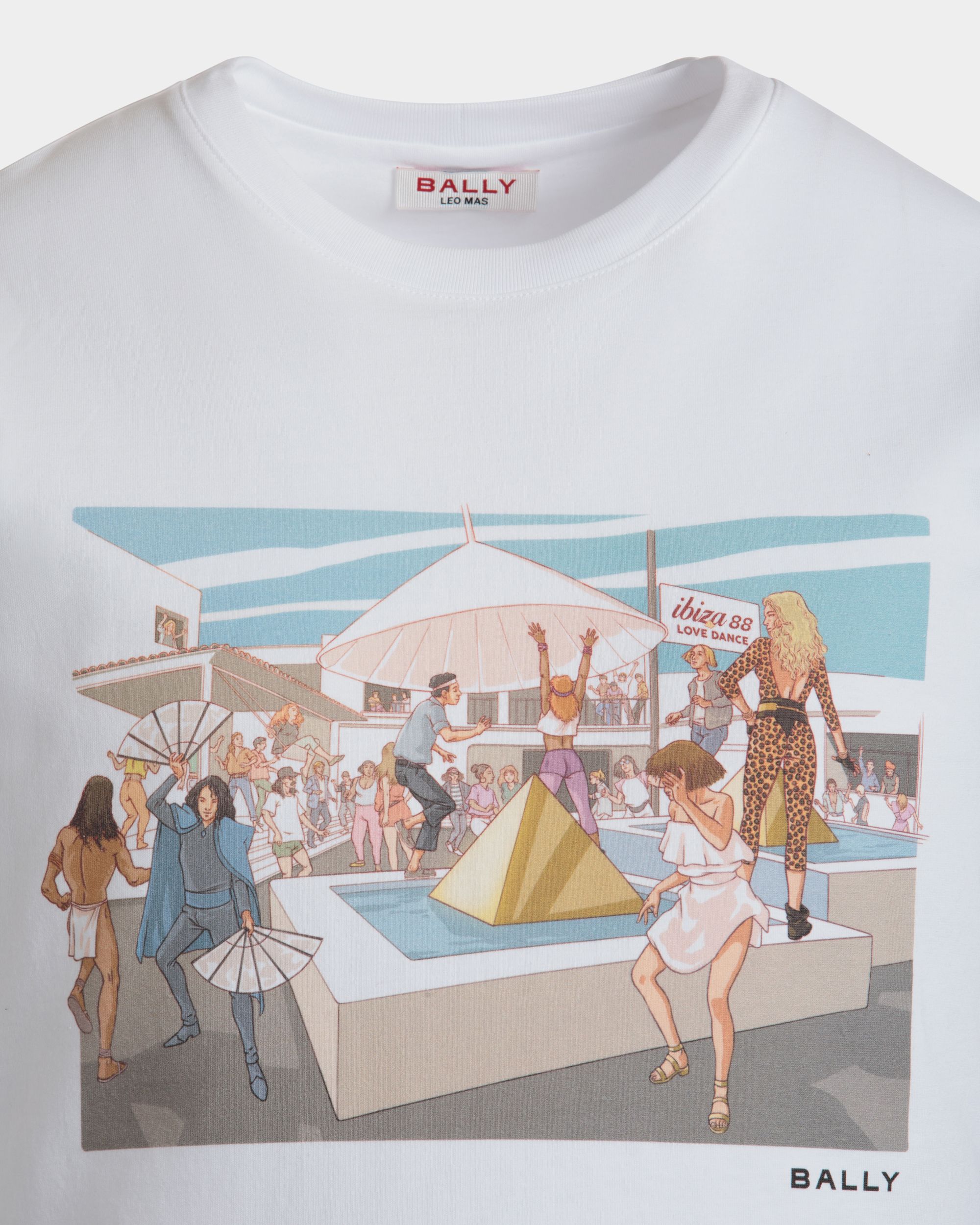 DJ Leo Mas x Bally Tシャツ ホワイト コットン Dancing Amnesiaプリント - 女性 - Bally - 04
