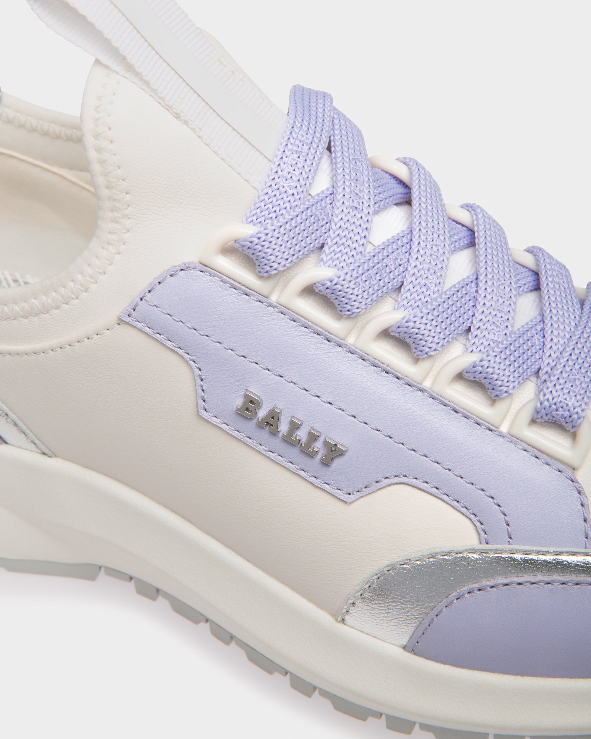 Deven ホワイト＆ライラック レザー スニーカー - 女性 - Bally - 06