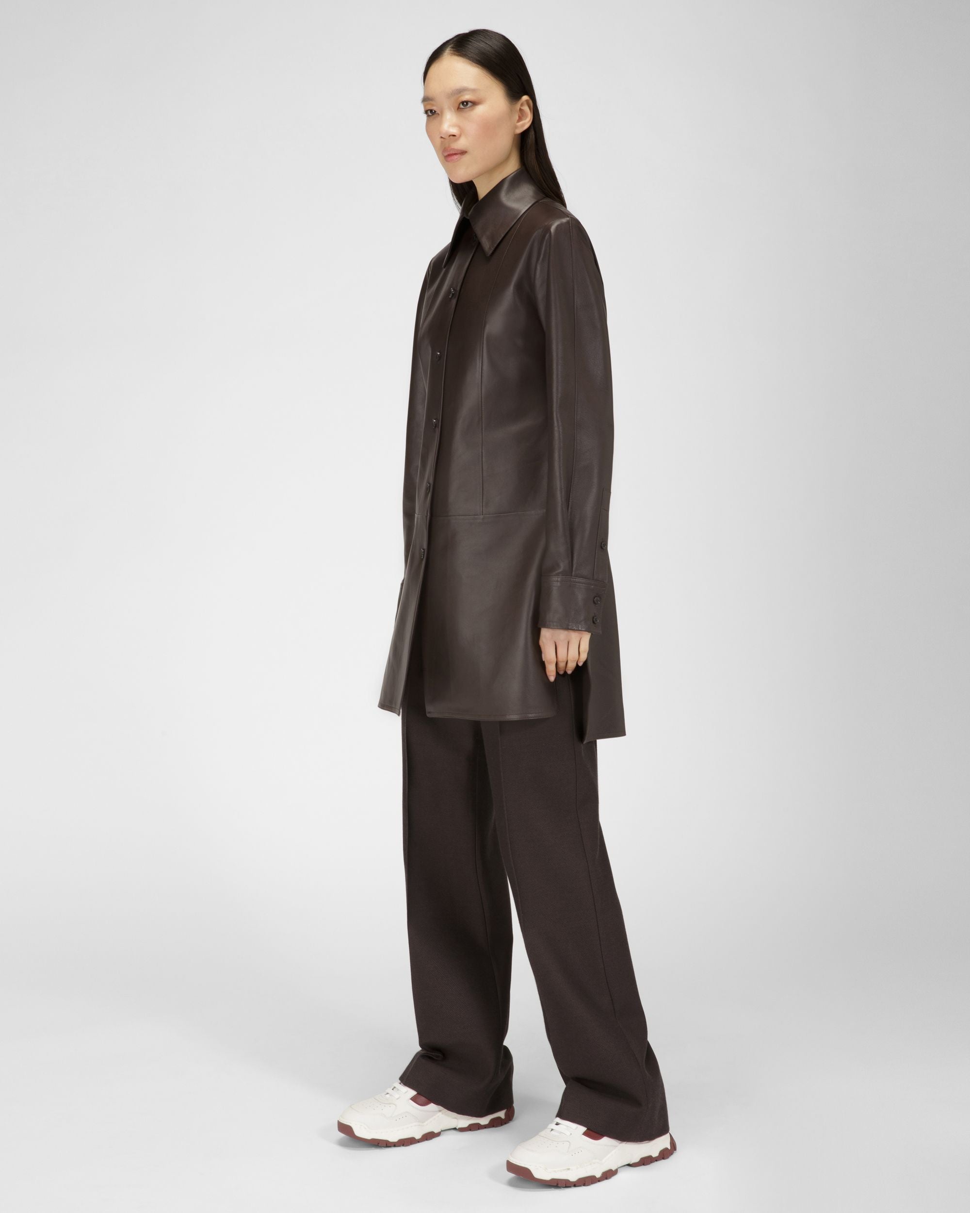Holden ホワイト＆ヘリテージレッド レザー＆ファブリック スニーカー - 女性 - Bally - 03
