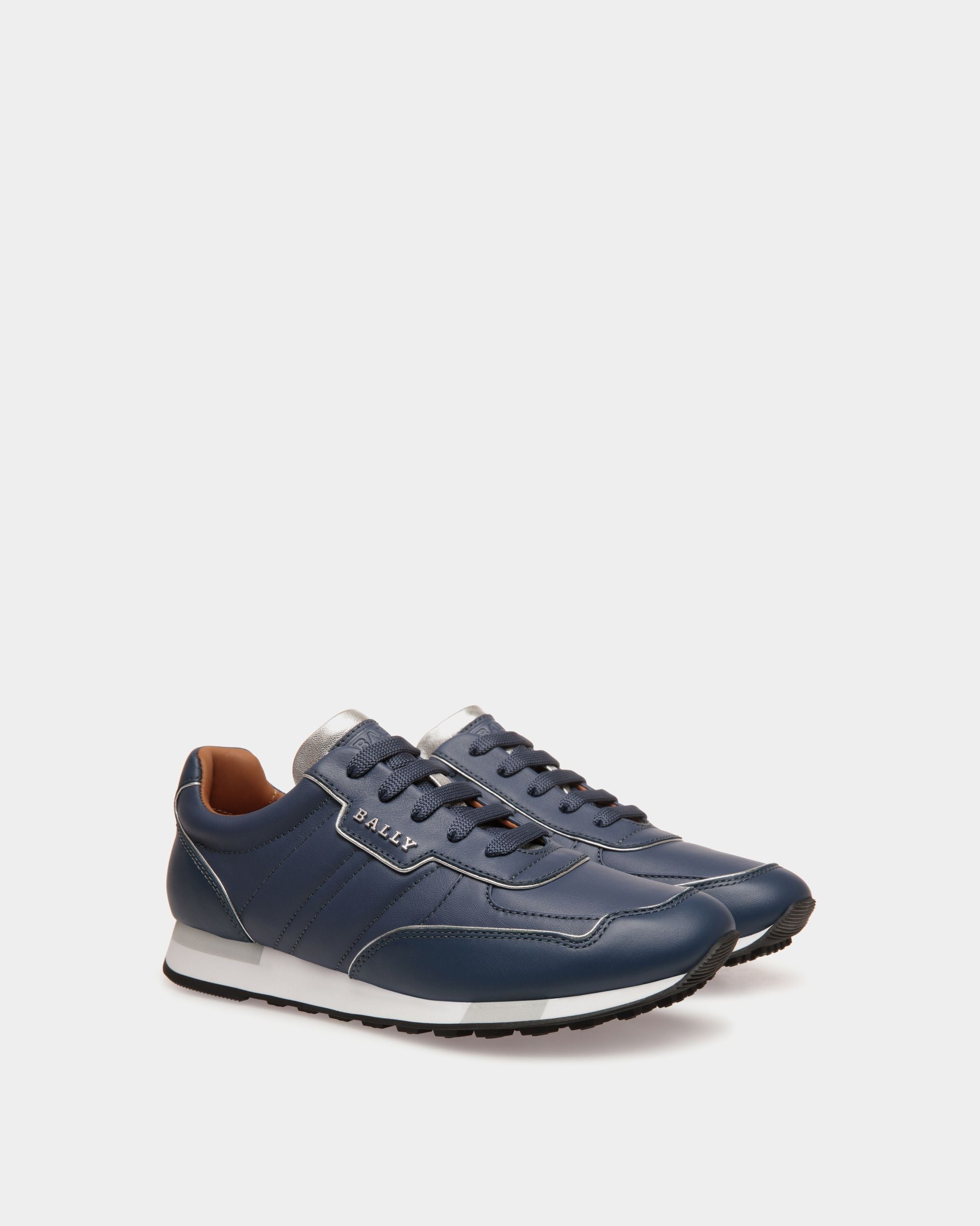 Sneaker In Blue  Leather - 女性 - Bally - 02