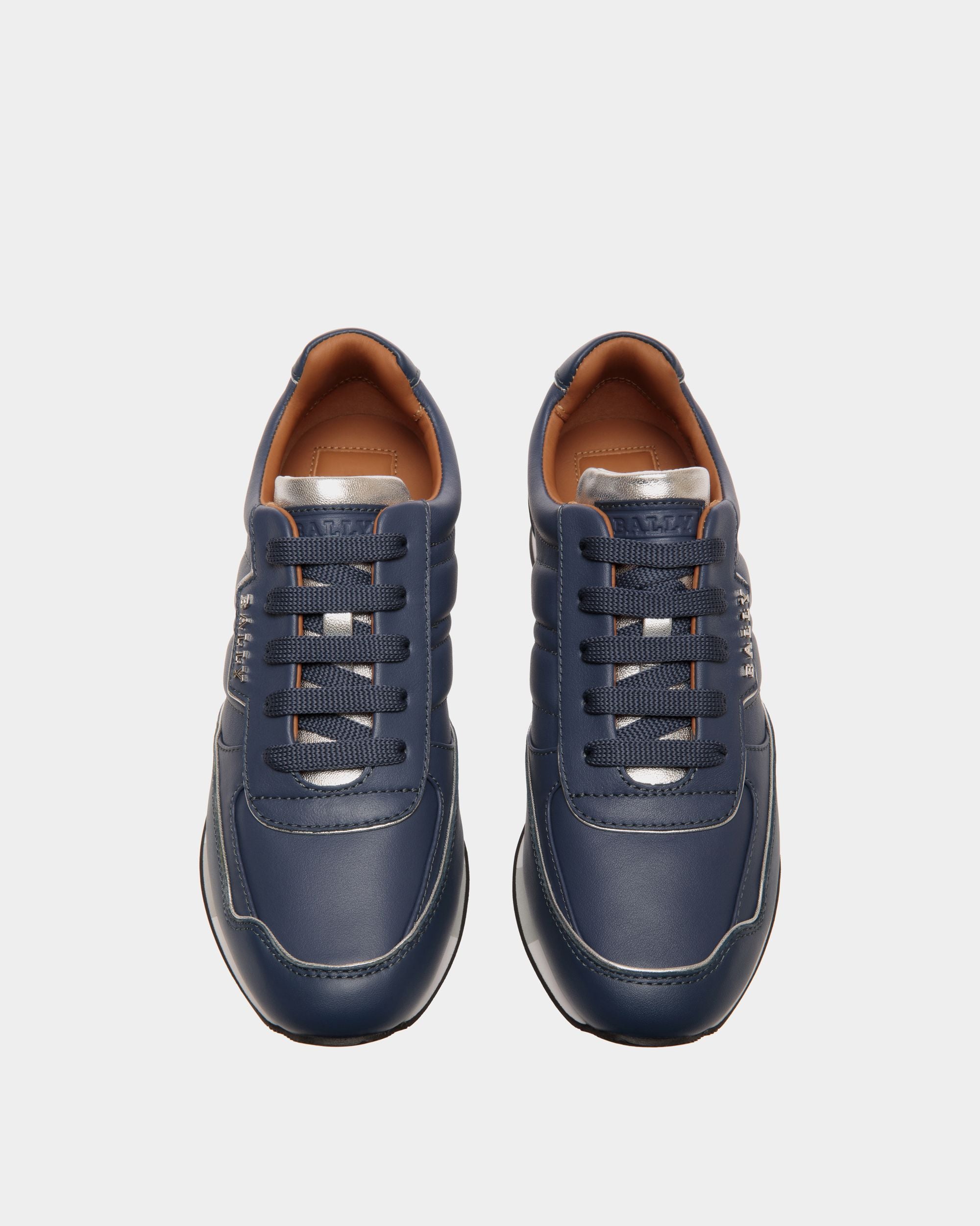 Sneaker In Blue  Leather - 女性 - Bally - 04