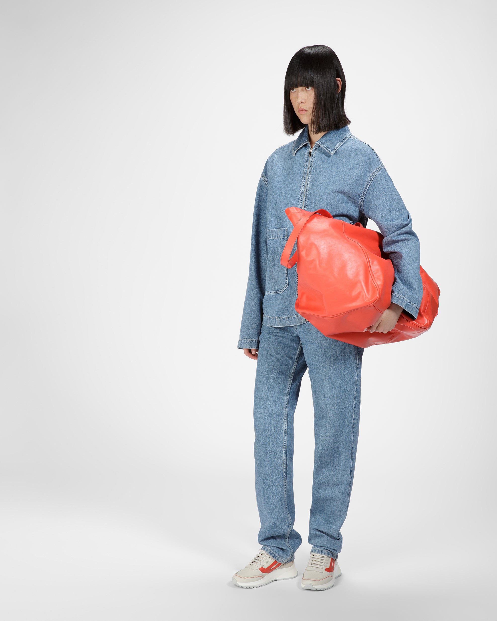Darys ダスティホワイト＆オレンジ レザー スニーカー - 女性 - Bally - 03