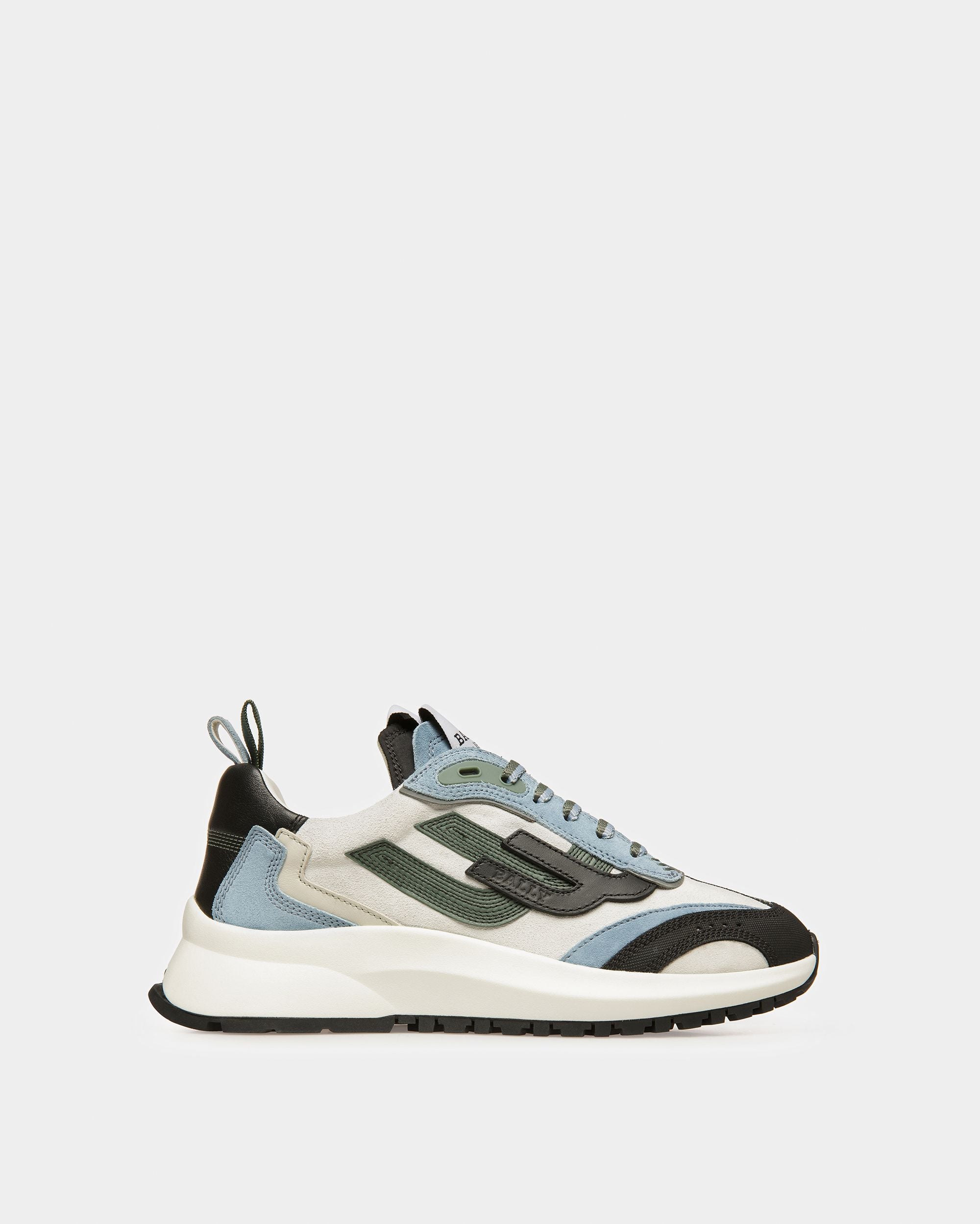 Darky ブラック・ダスティホワイト・ライトブルー レザー スニーカー - 女性 - Bally - 01