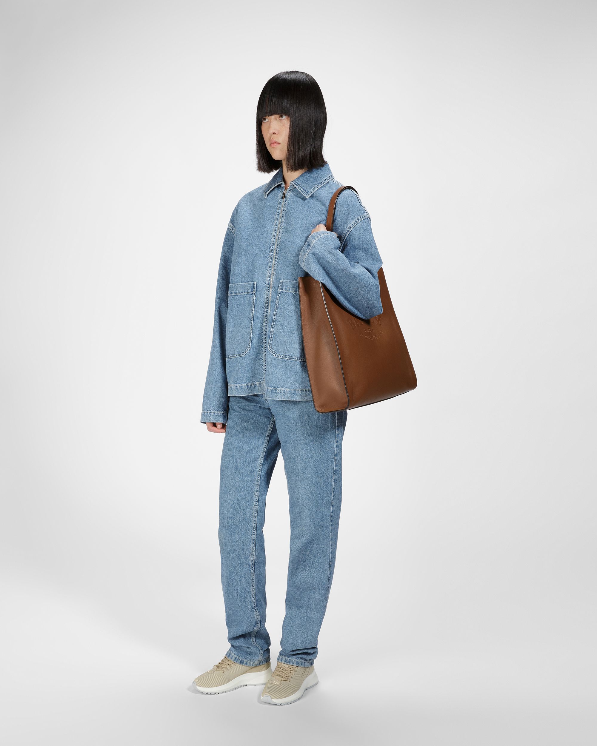 Dean ダスティホワイト＆ライトベージュ レザー／ファブリック／ポリエステル スニーカー - 女性 - Bally - 08