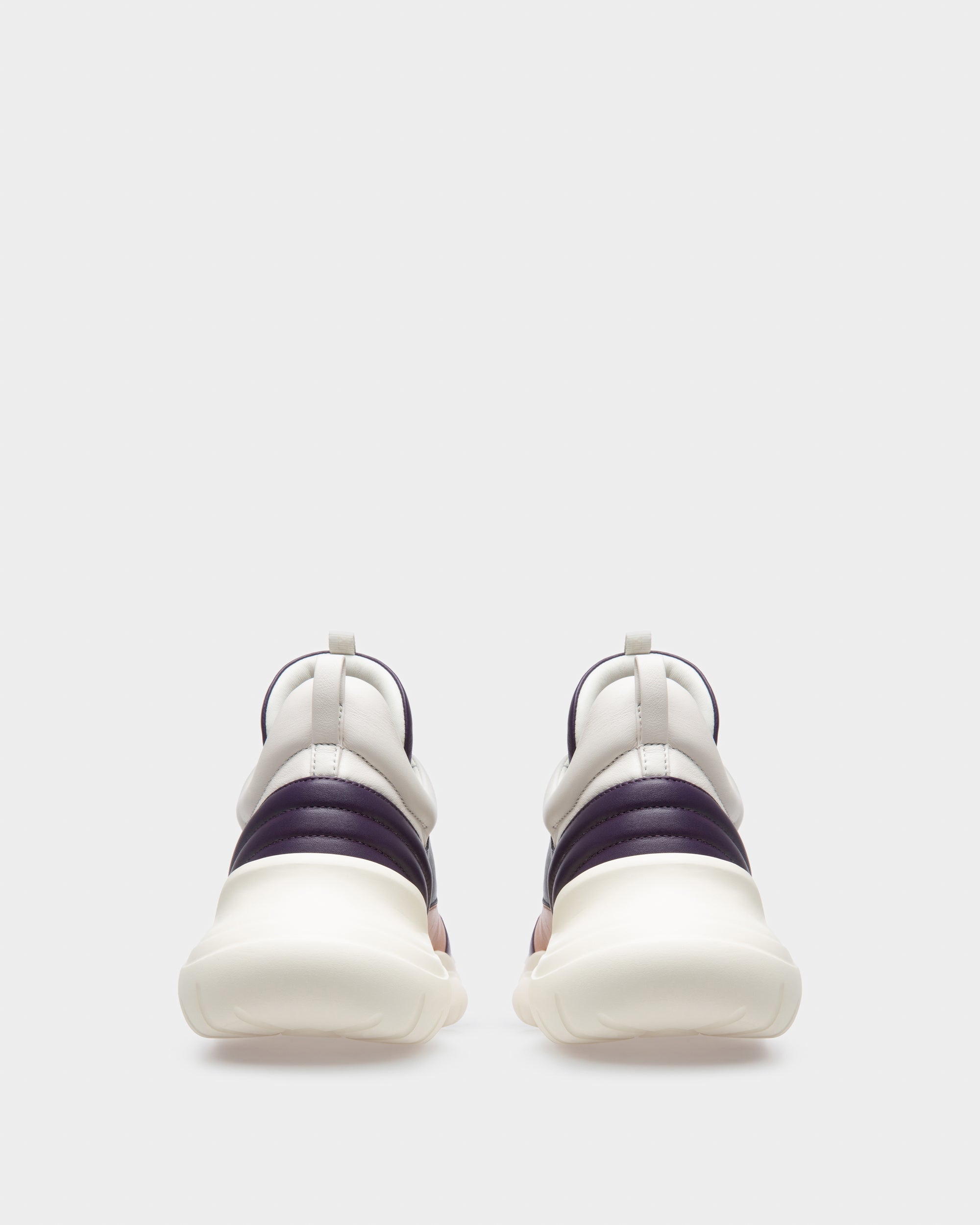 Claires パープル＆ペールピンク＆ネイビー レザー スニーカー - 女性 - Bally - 04