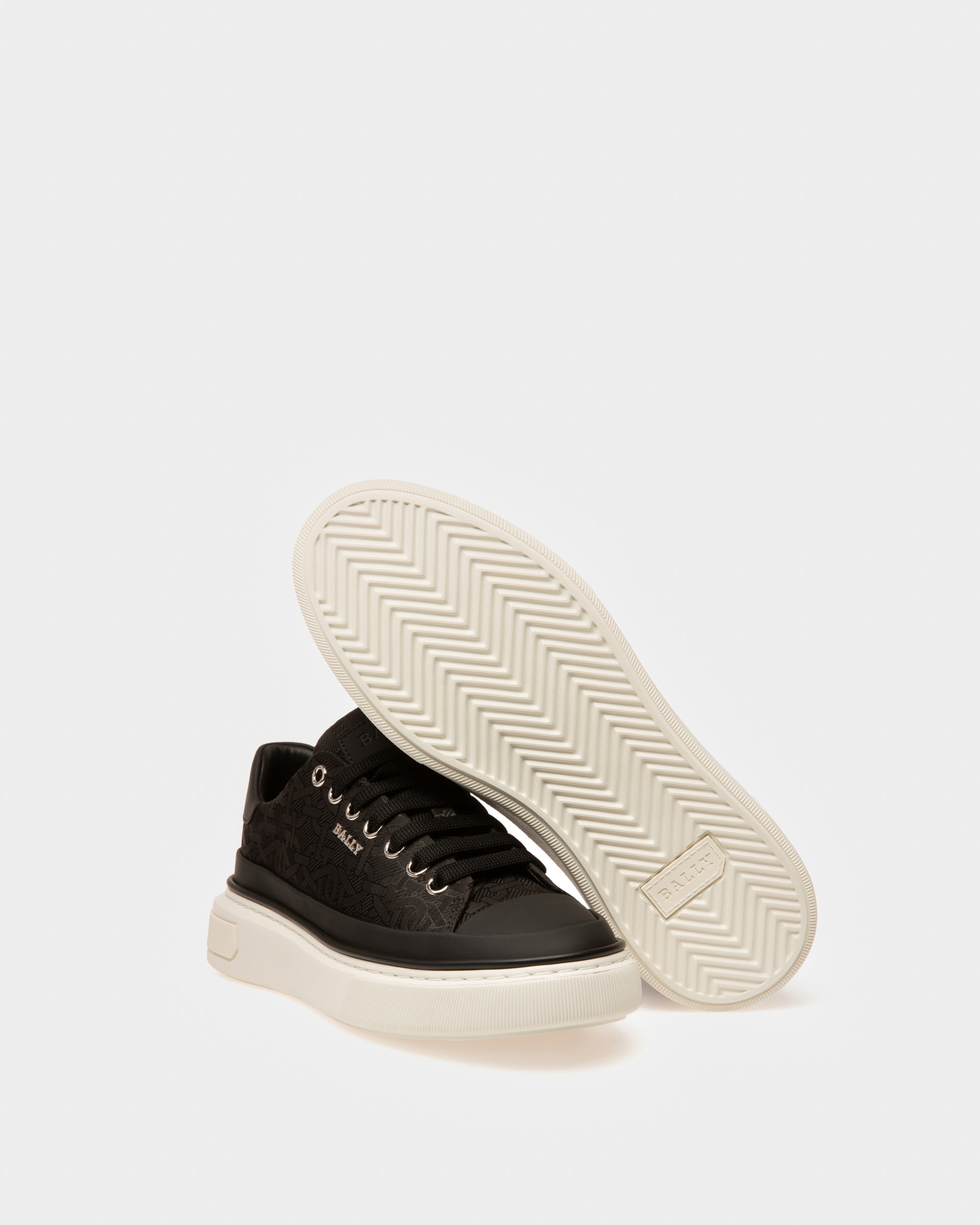 Maily ブラック ナイロンジャカード スニーカー - 女性 - Bally - 05