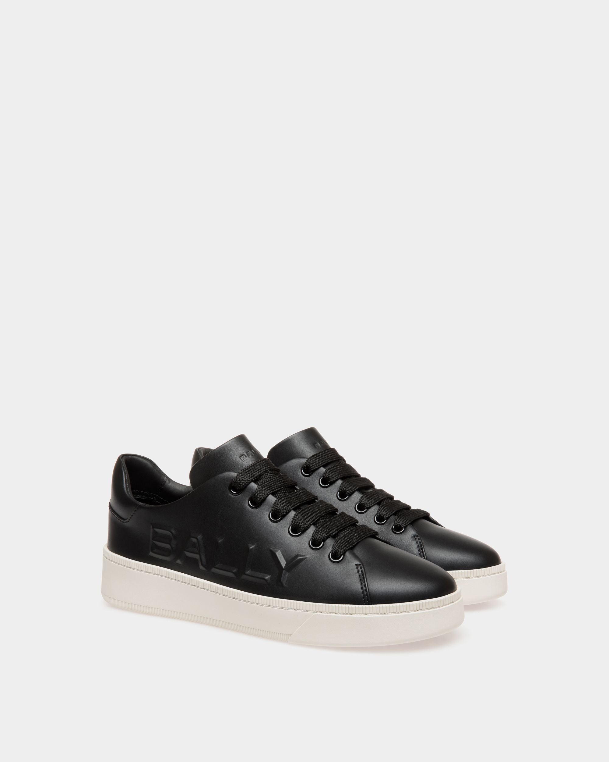 Raise Sneaker In Black Leather - 女性 - Bally - 02