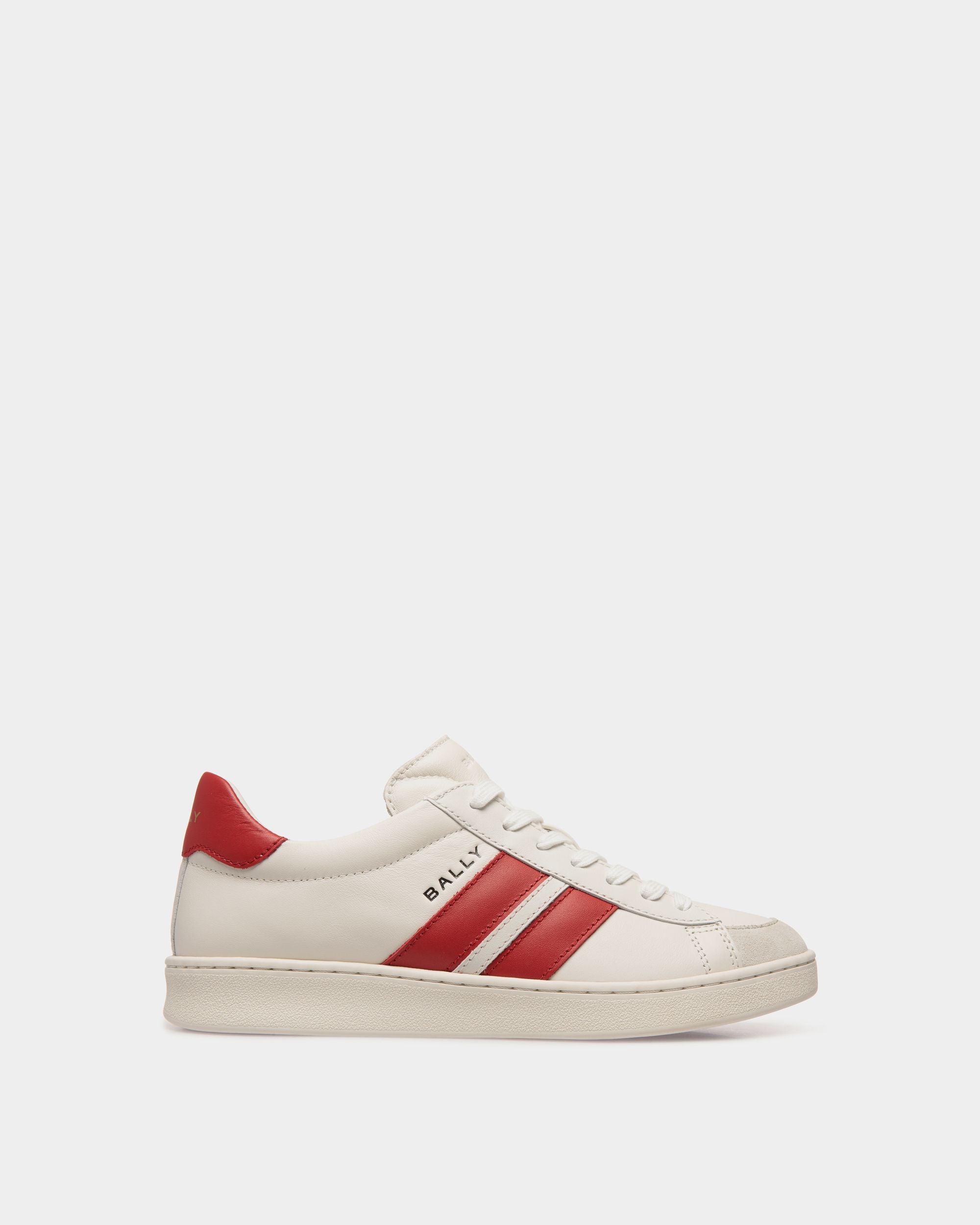 Tennis スニーカー ホワイト＆Candy Red レザー - 女性 - Bally - 01