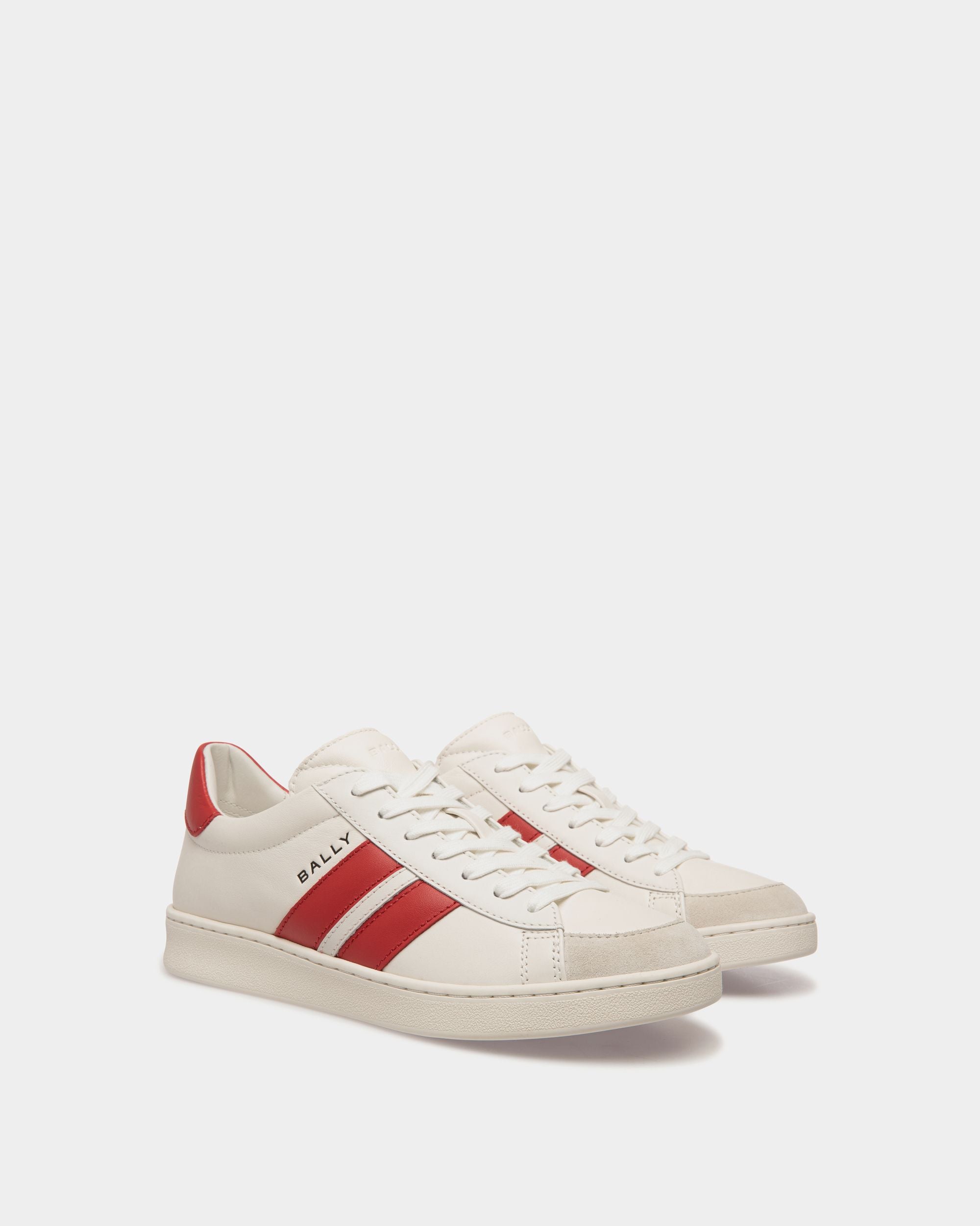 Tennis スニーカー ホワイト＆Candy Red レザー - 女性 - Bally - 03