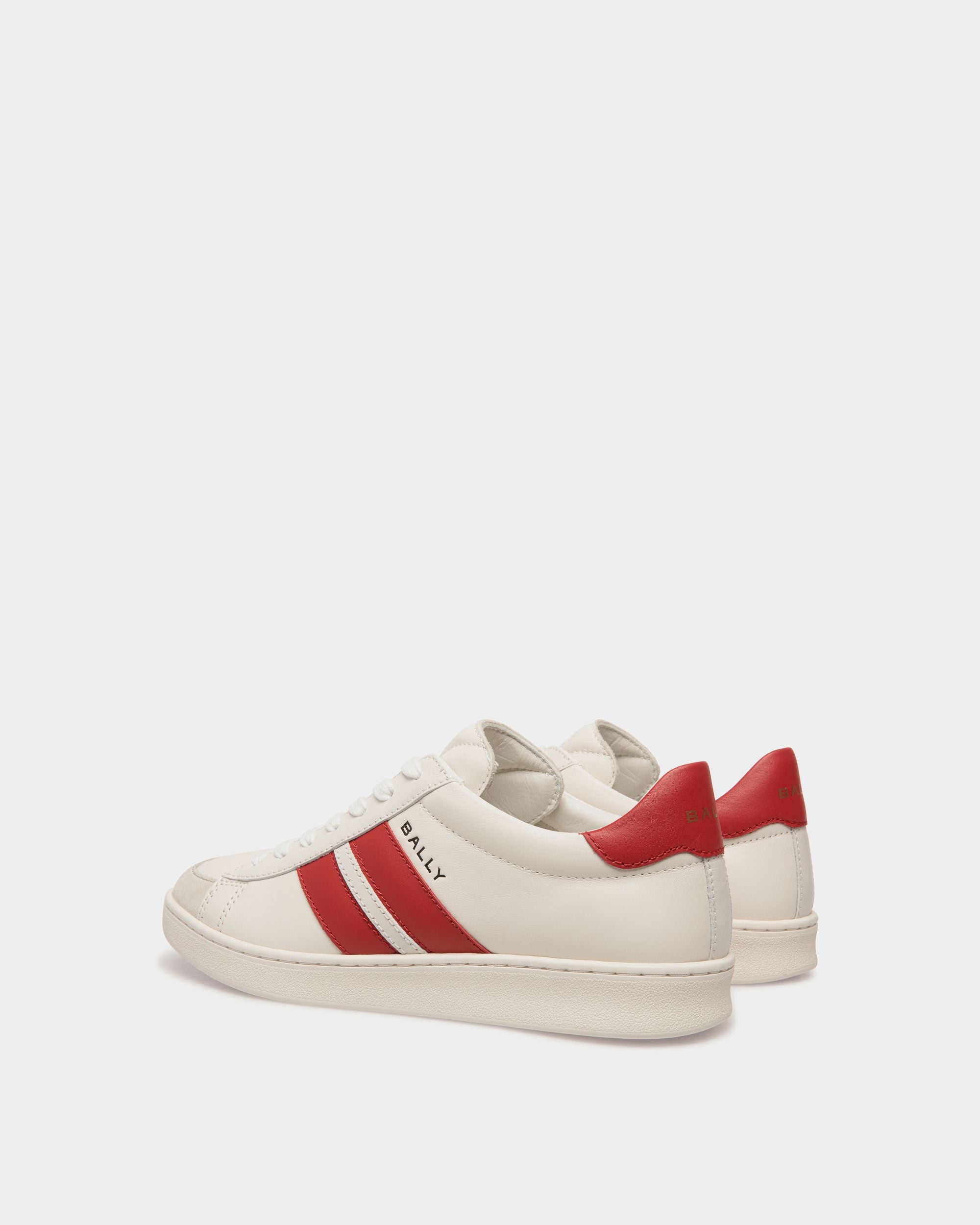 Tennis スニーカー ホワイト＆Candy Red レザー - 女性 - Bally - 04