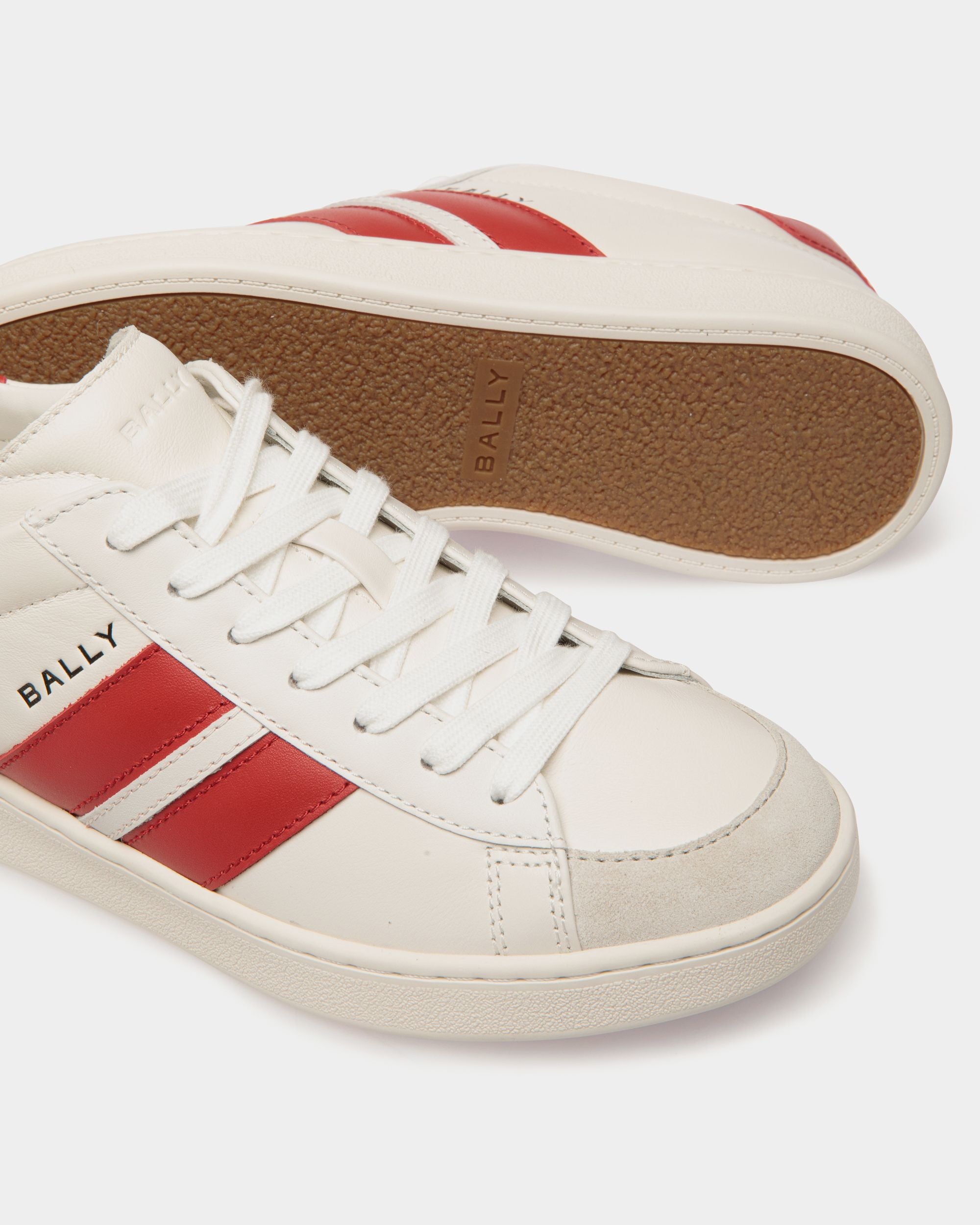 Tennis スニーカー ホワイト＆Candy Red レザー - 女性 - Bally - 05