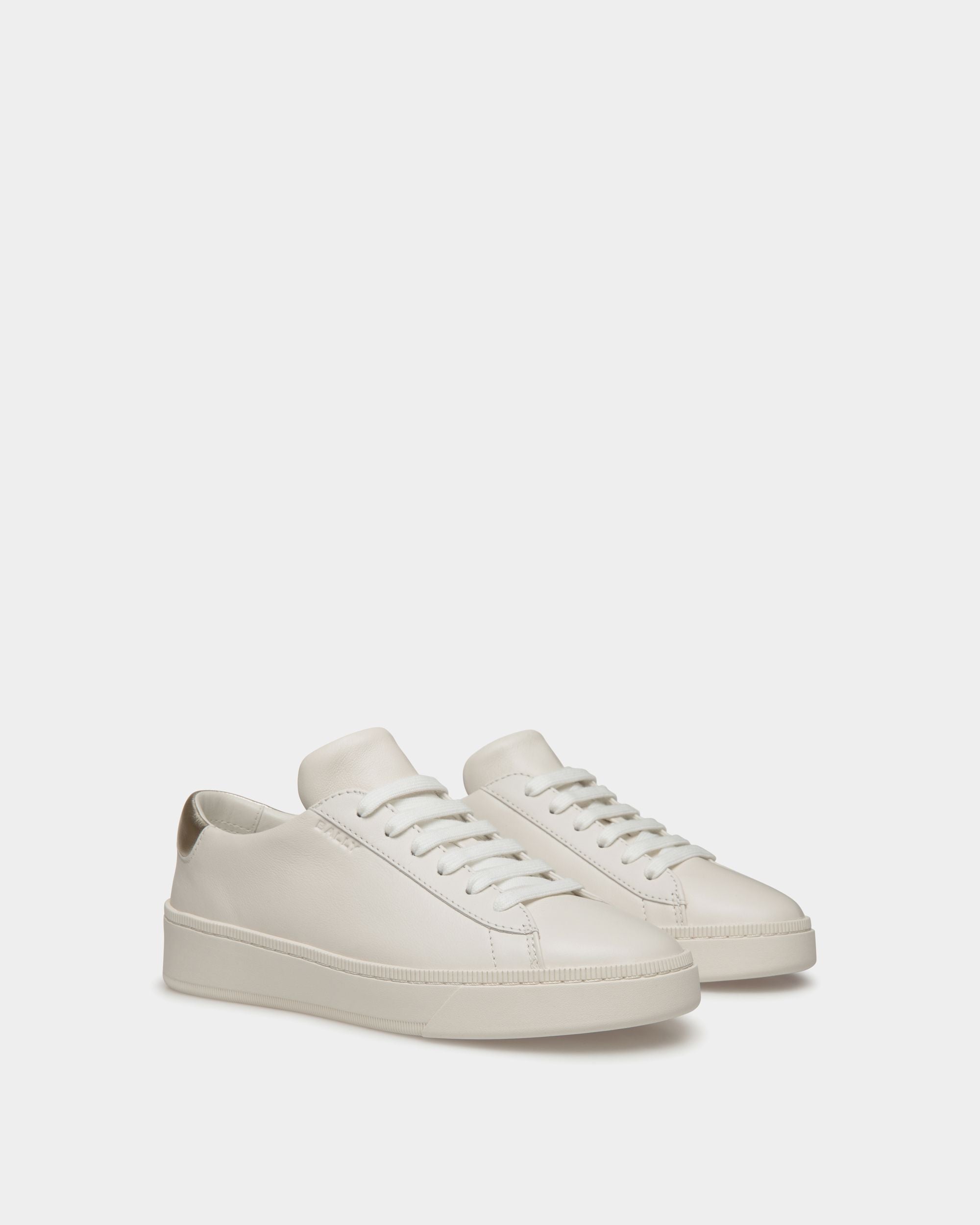 Raise スニーカー ホワイト＆ゴールド レザー - 女性 - Bally - 03