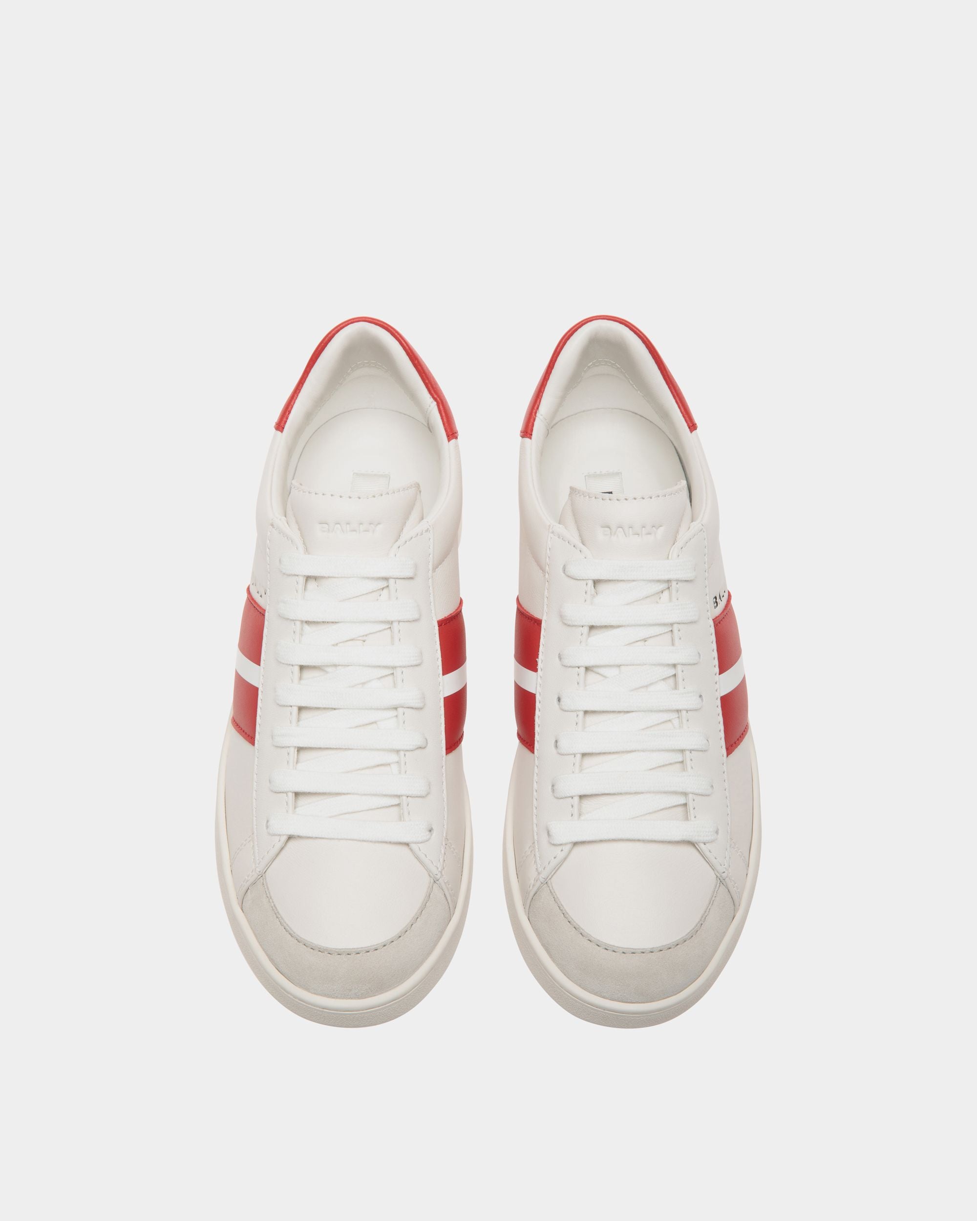 Tennis Sneaker In White Leather - 女性 - Bally - 04