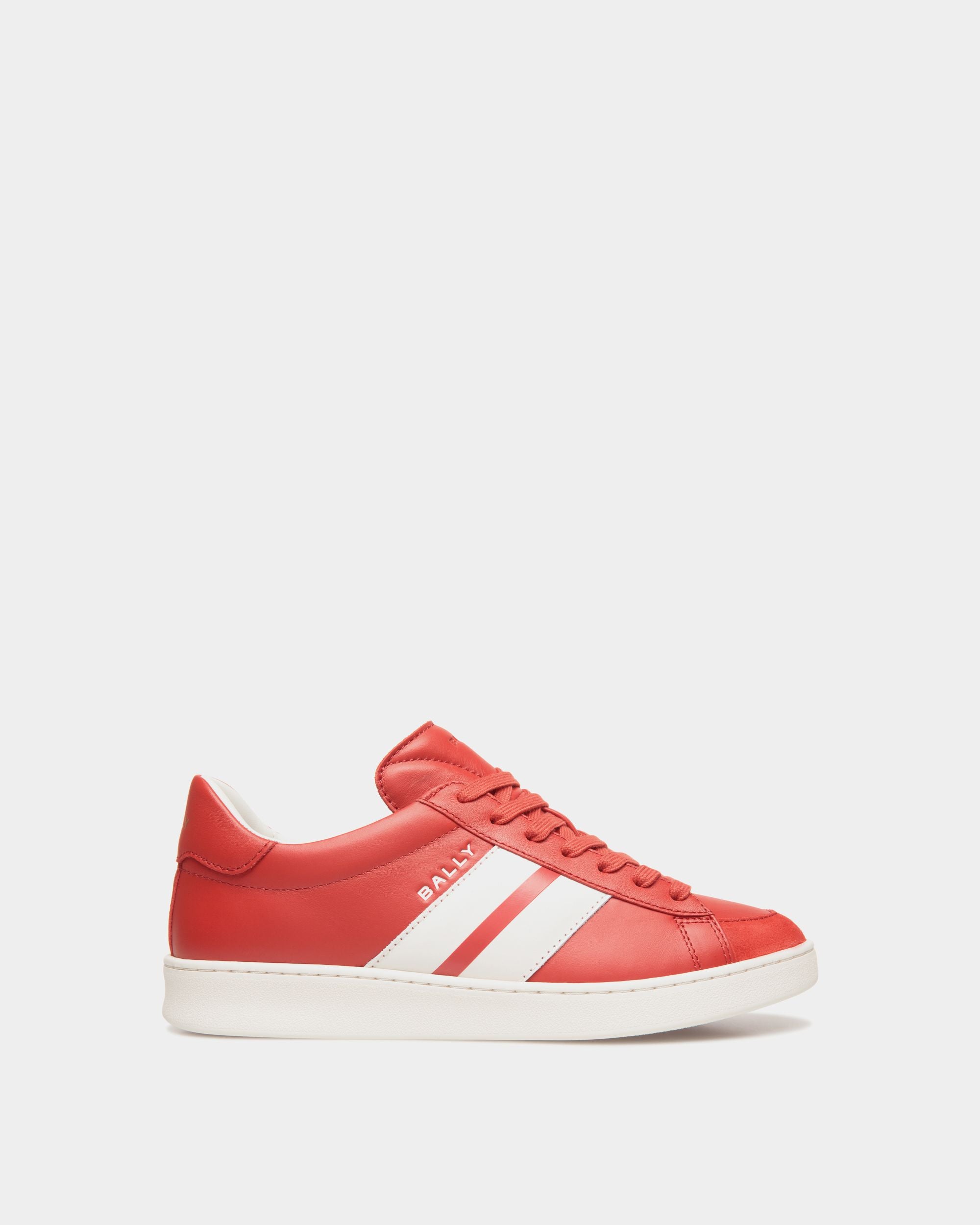 Tennis スニーカー Candy Red＆ホワイト レザー - 女性 - Bally - 01