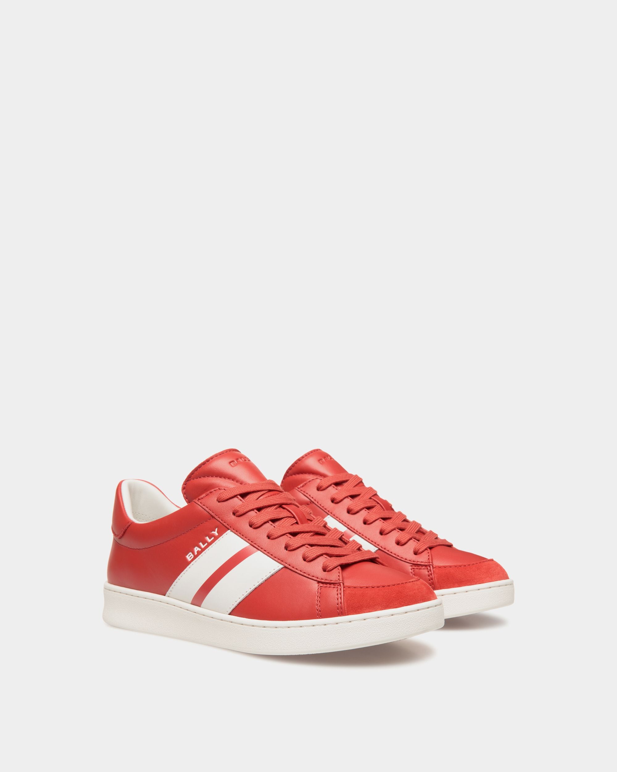 Tennis スニーカー Candy Red＆ホワイト レザー - 女性 - Bally - 03