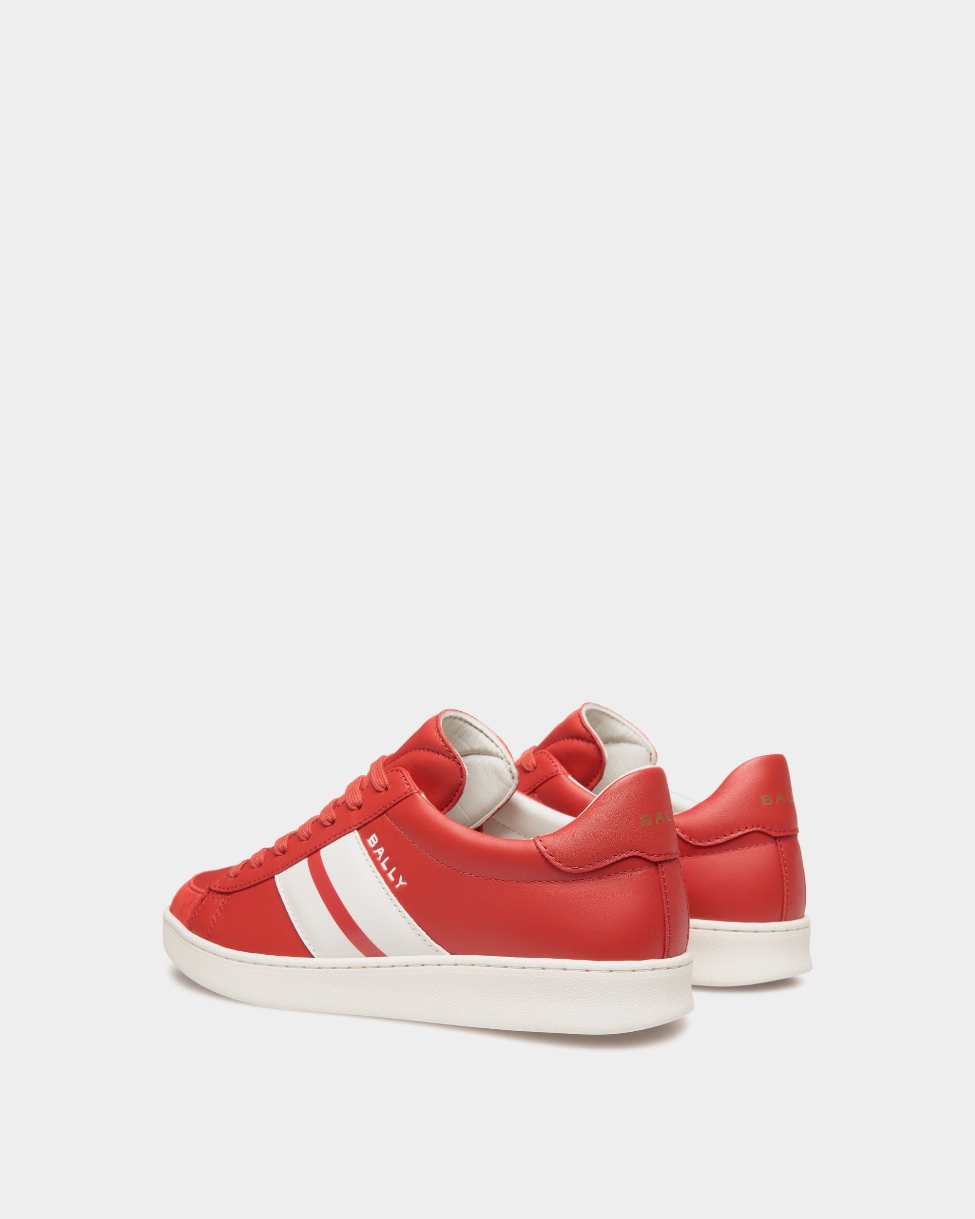 Tennis スニーカー Candy Red＆ホワイト レザー - 女性 - Bally - 04