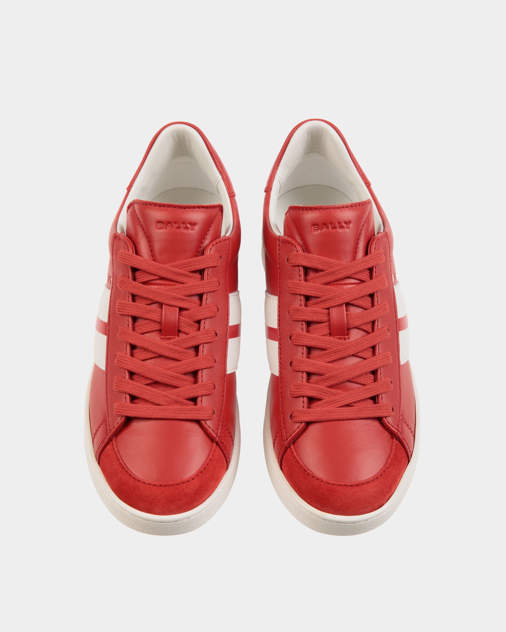 Tennis スニーカー Candy Red＆ホワイト レザー - 女性 - Bally - 05