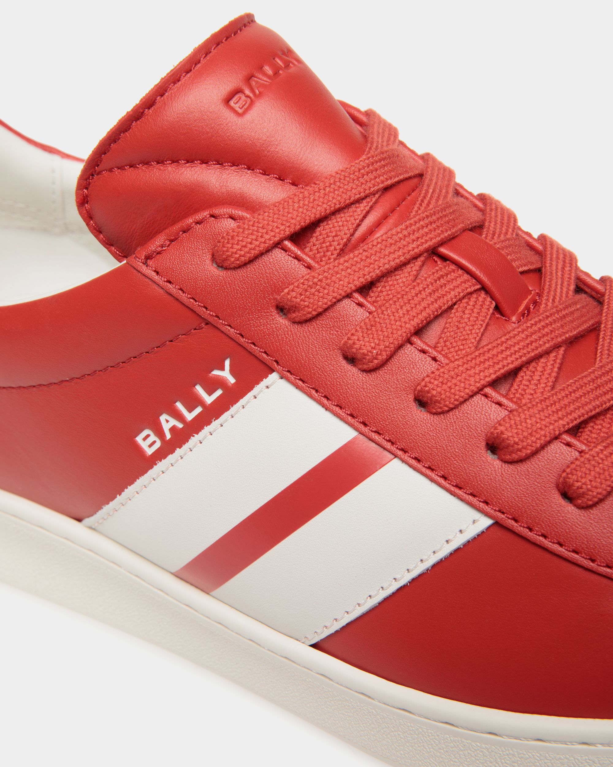 Tennis スニーカー Candy Red＆ホワイト レザー - 女性 - Bally - 06