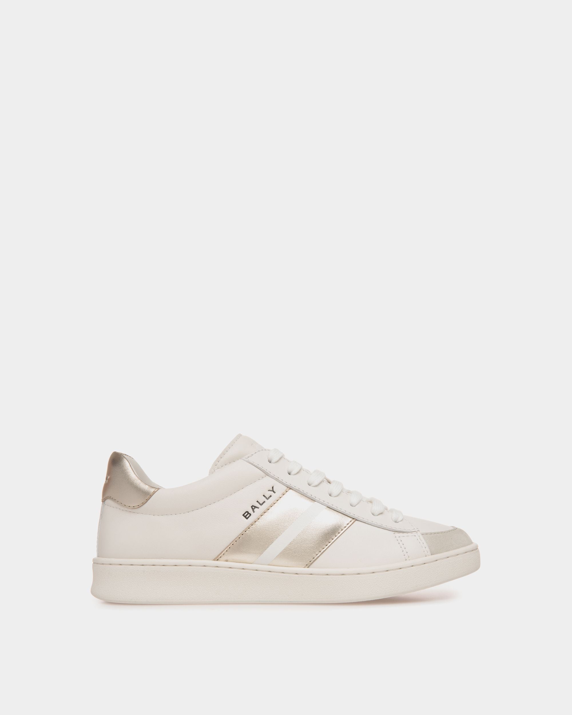 Tennis スニーカー ホワイト＆ゴールド レザー - 女性 - Bally - 01