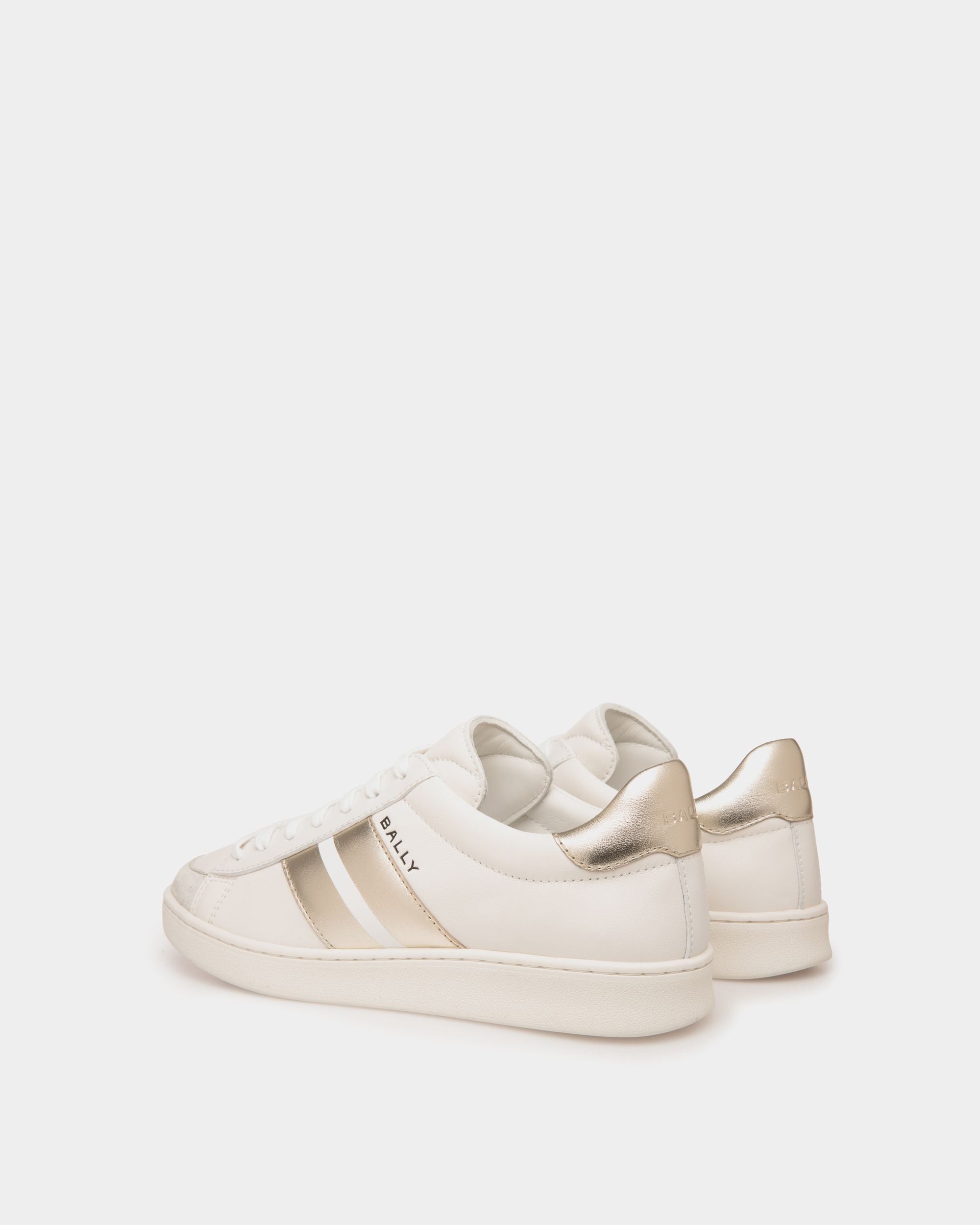 Tennis スニーカー ホワイト＆ゴールド レザー - 女性 - Bally - 03
