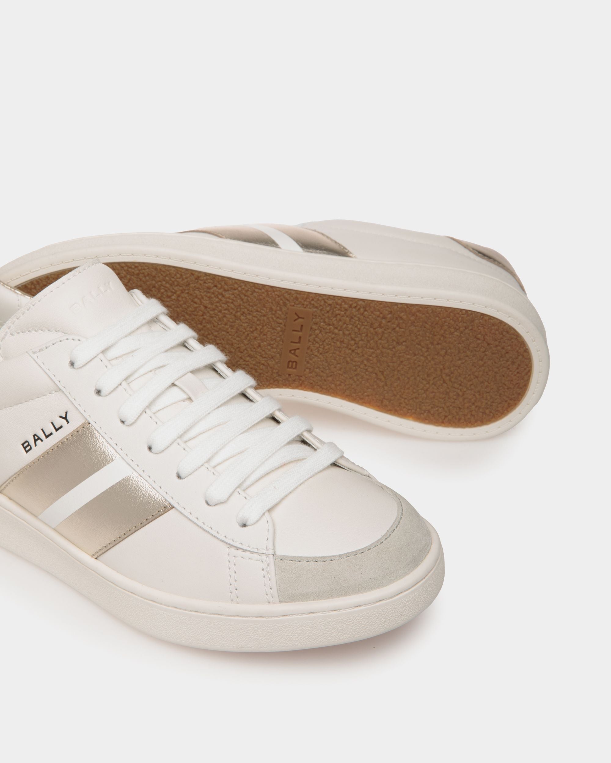 Tennis スニーカー ホワイト＆ゴールド レザー - 女性 - Bally - 04