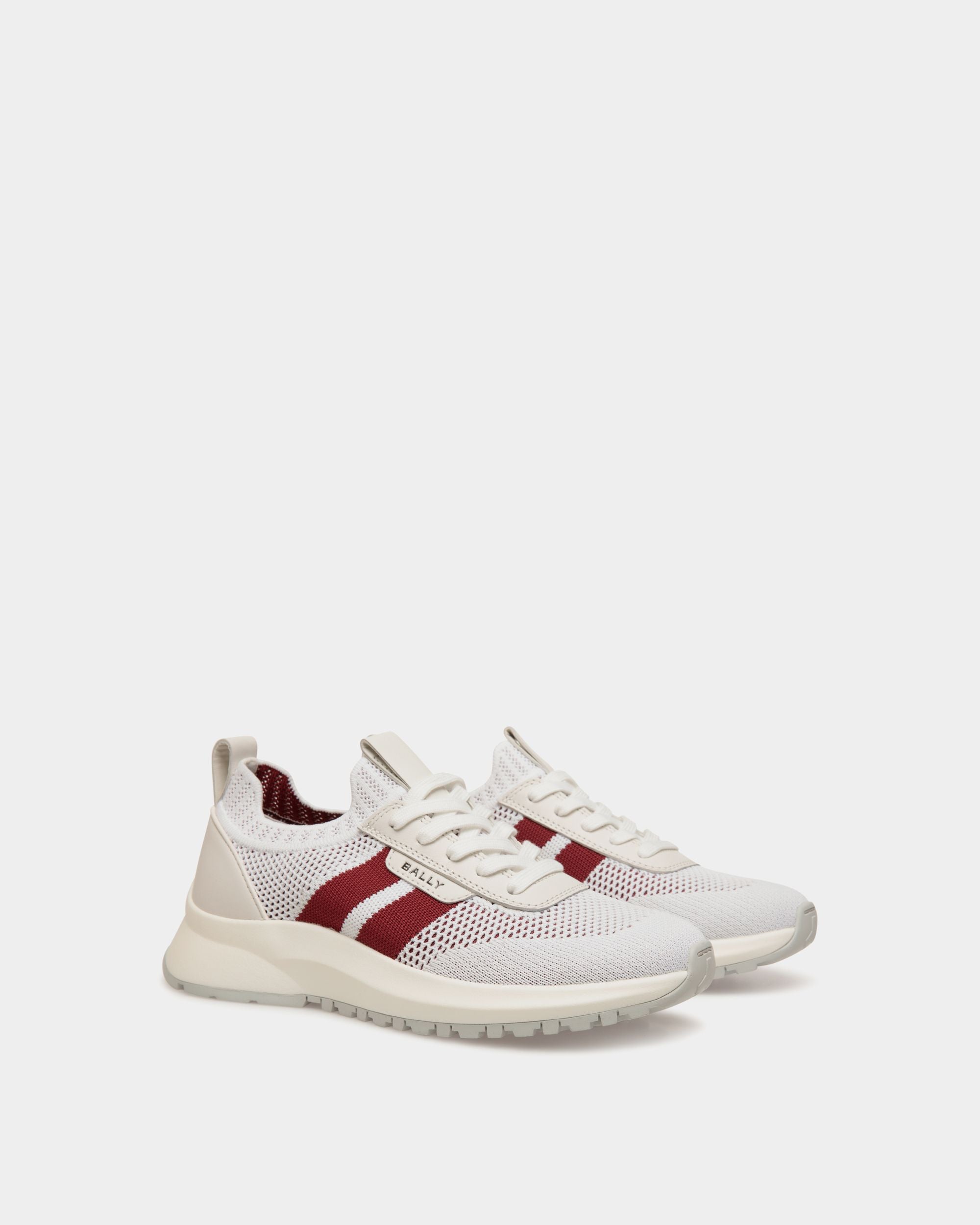 Outline スニーカー ホワイト＆レッド ニット - 女性 - Bally - 02
