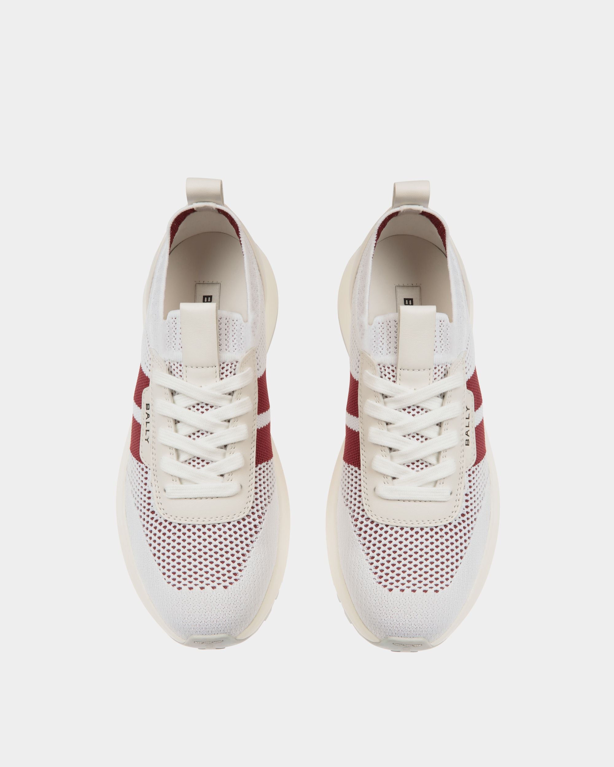 Outline スニーカー ホワイト＆レッド ニット - 女性 - Bally - 04