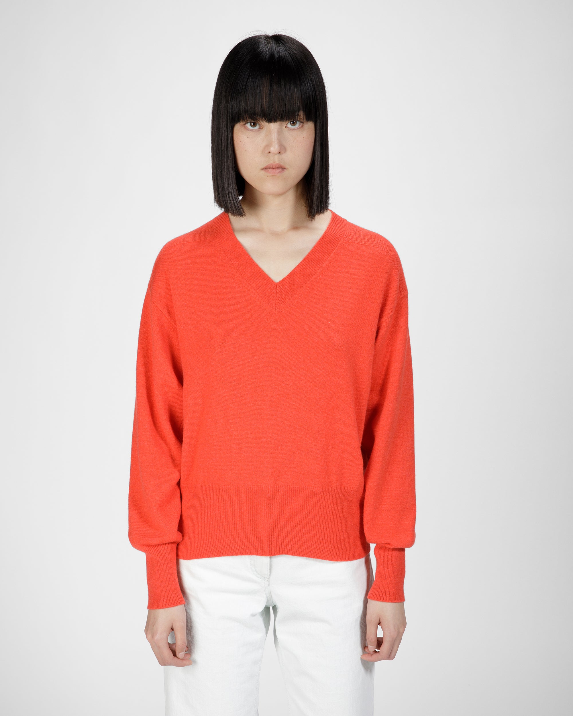 Vネック セーター オレンジ カシミア Vネック セーター - 女性 - Bally - 01