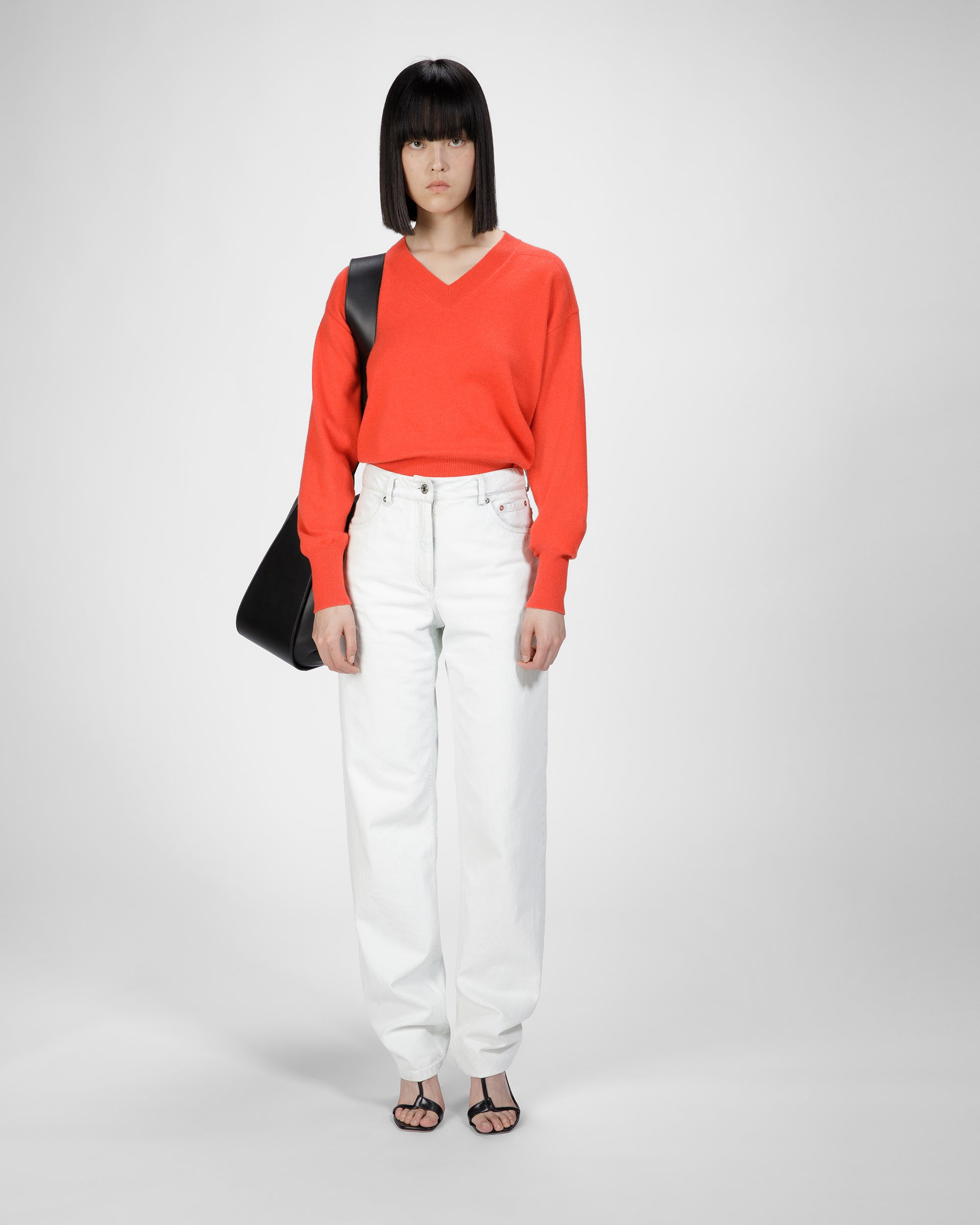 Vネック セーター オレンジ カシミア Vネック セーター - 女性 - Bally - 04