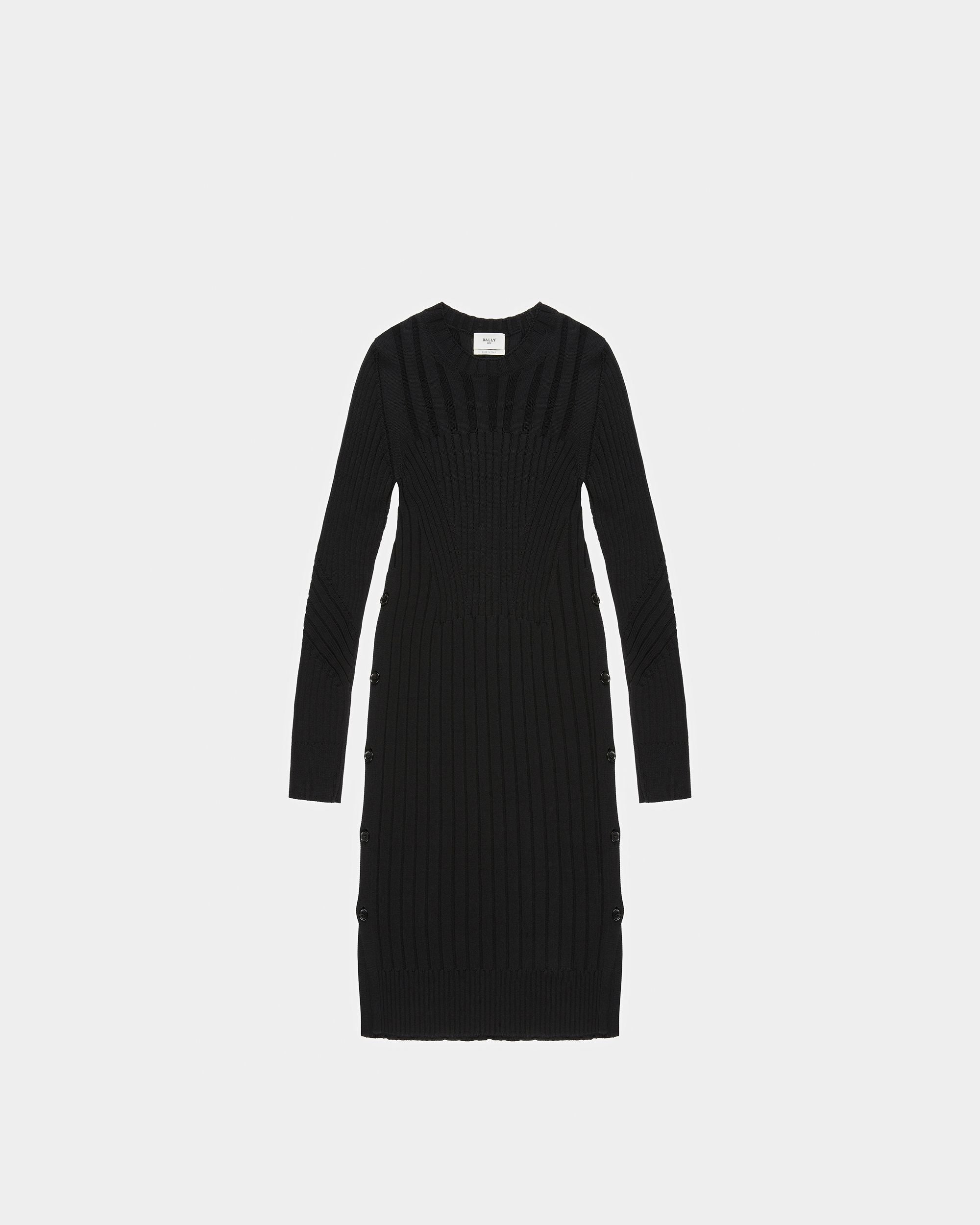 ブラック コットンシルクブレンド ニットドレス - 女性 - Bally - 01