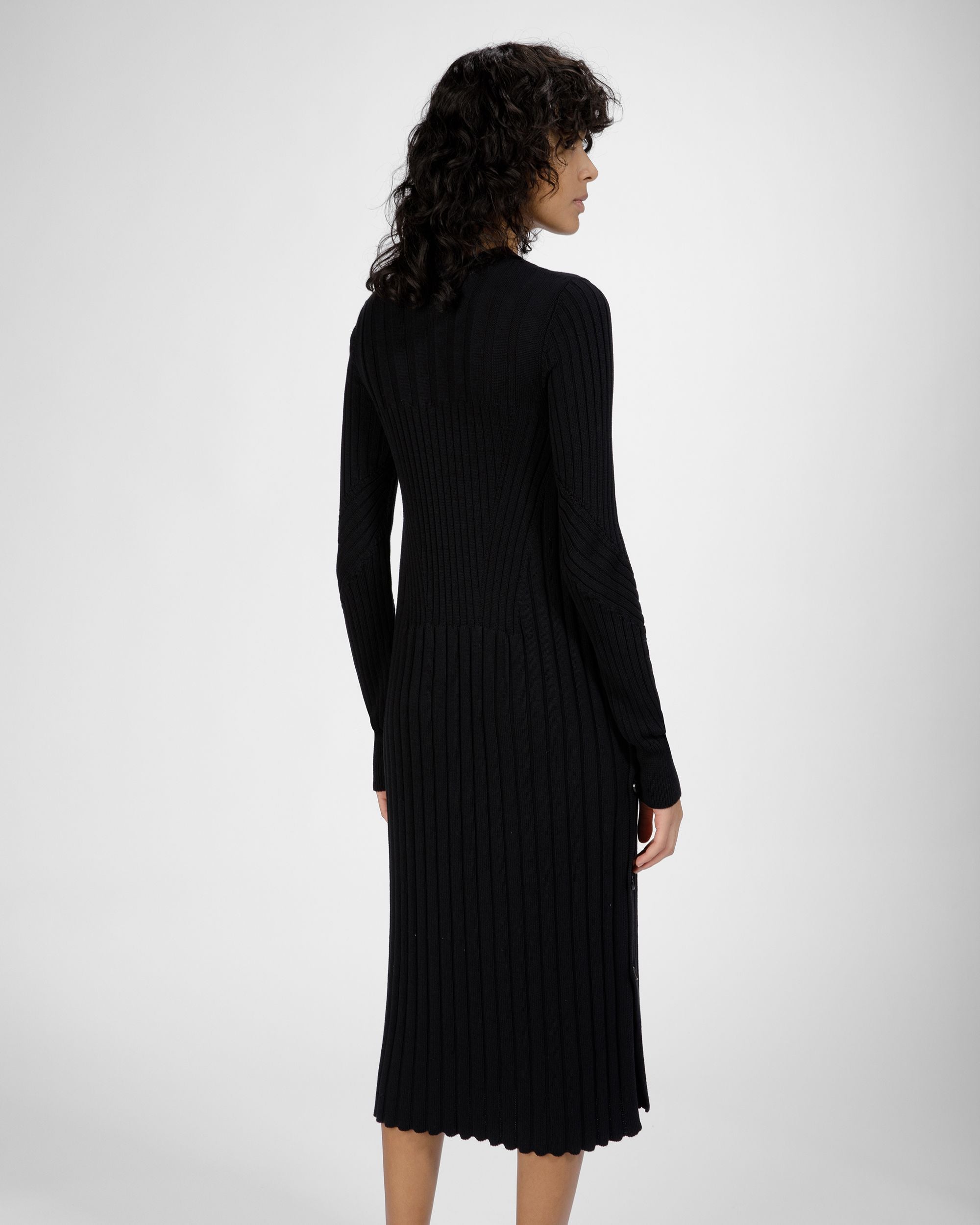 ブラック コットンシルクブレンド ニットドレス - 女性 - Bally - 02