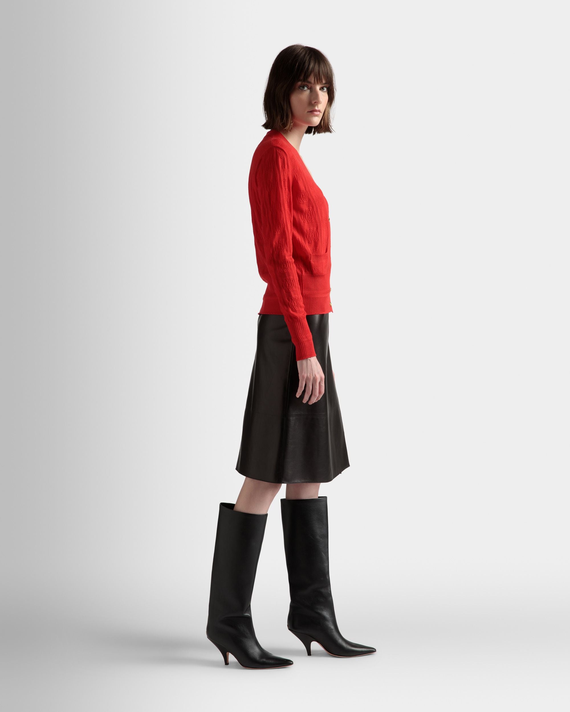 ニット ディテール カーディガン ディープルビー ウール - 女性 - Bally - 05