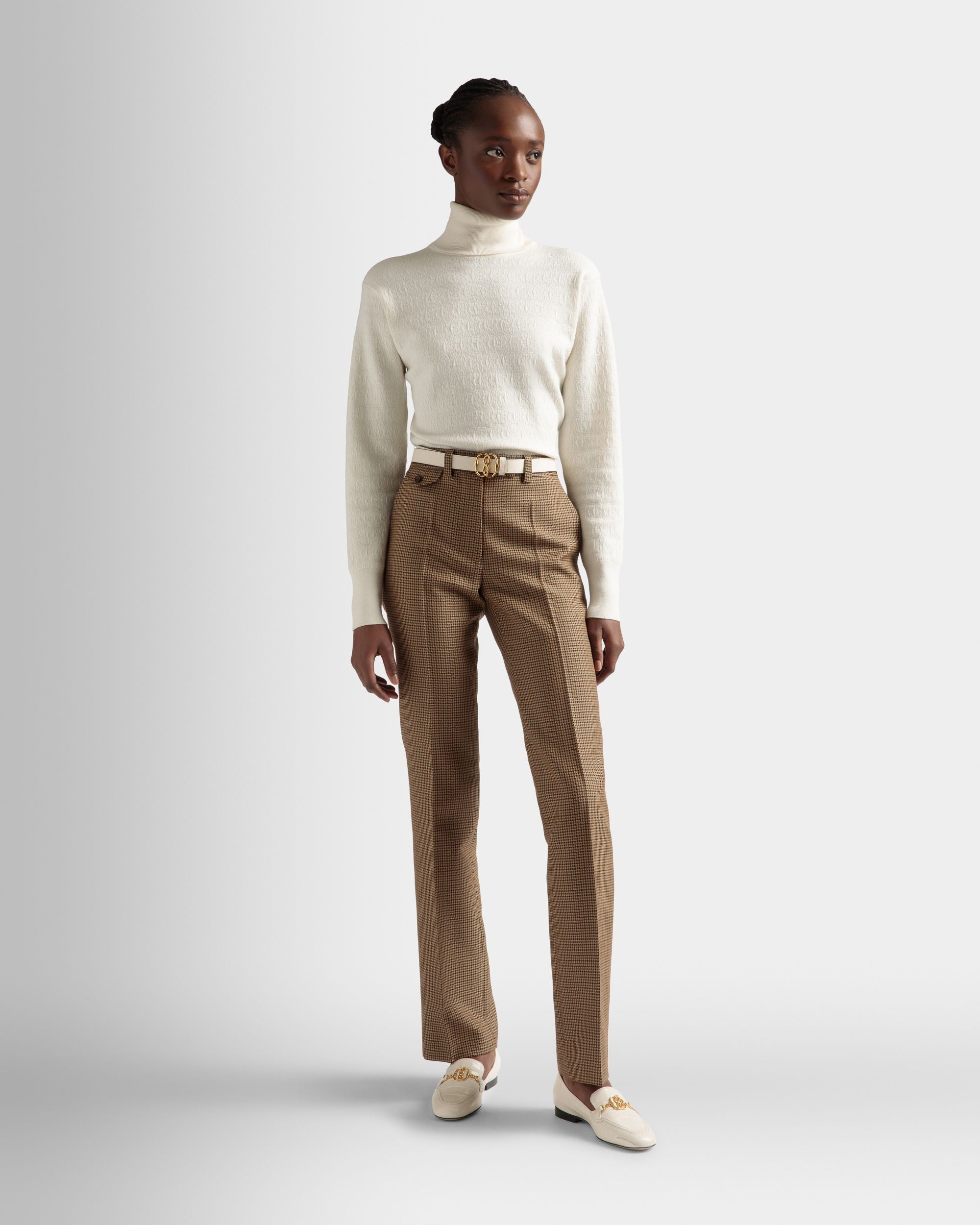 ロールネック ジャンパー ボーンホワイト ウール - 女性 - Bally - 02