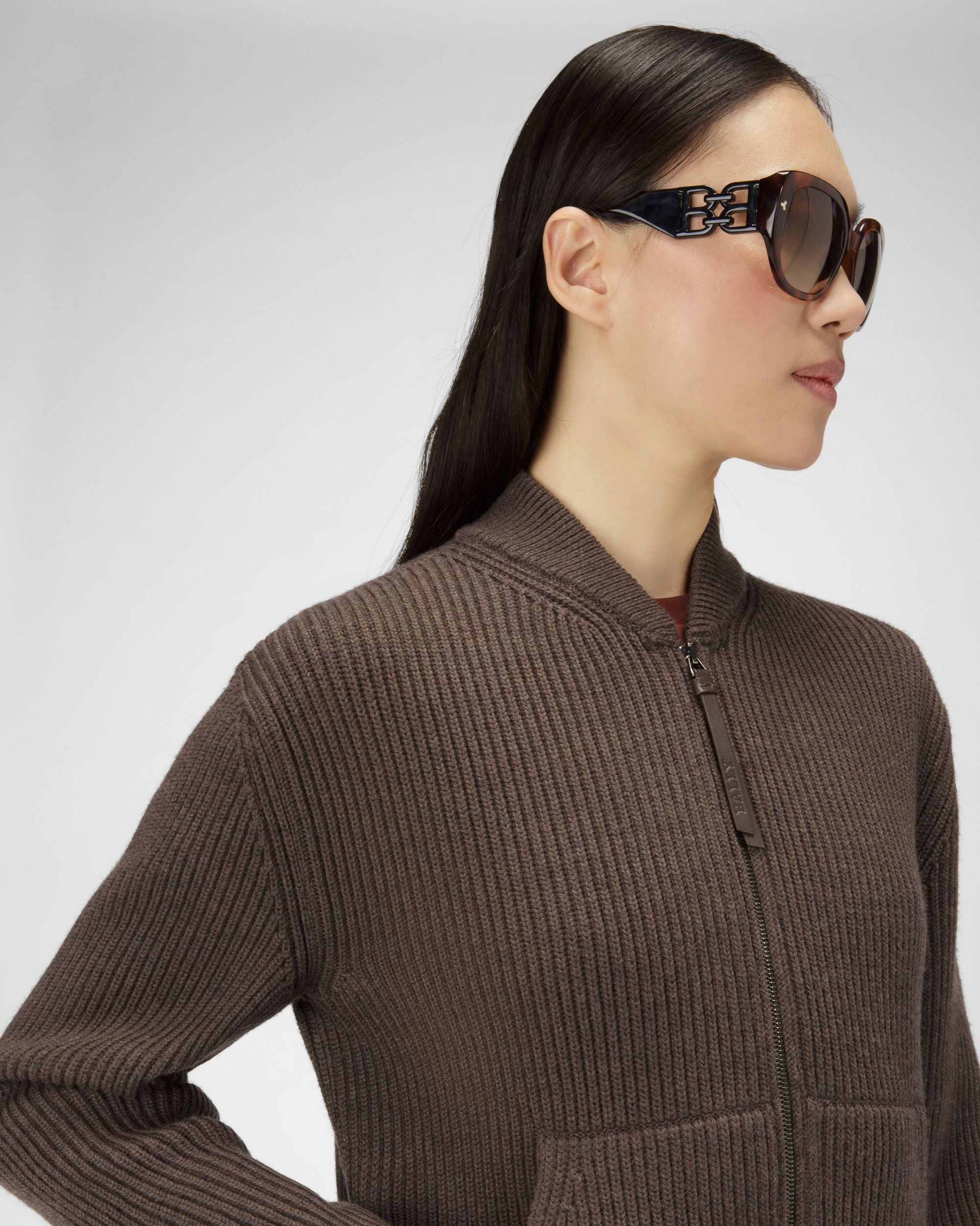 アーミーグリーン ウール ジャケット - 女性 - Bally - 02