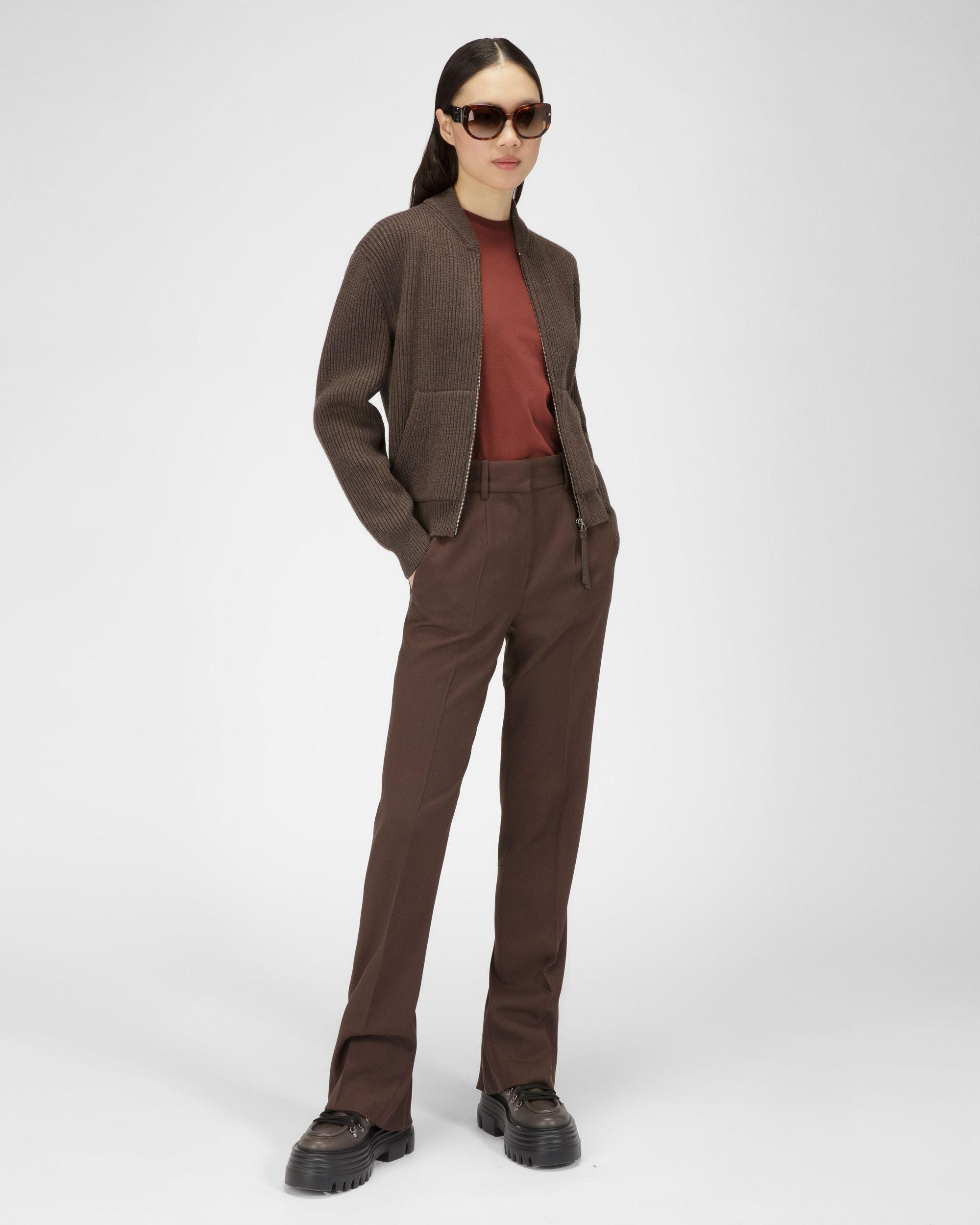 アーミーグリーン ウール ジャケット - 女性 - Bally - 04