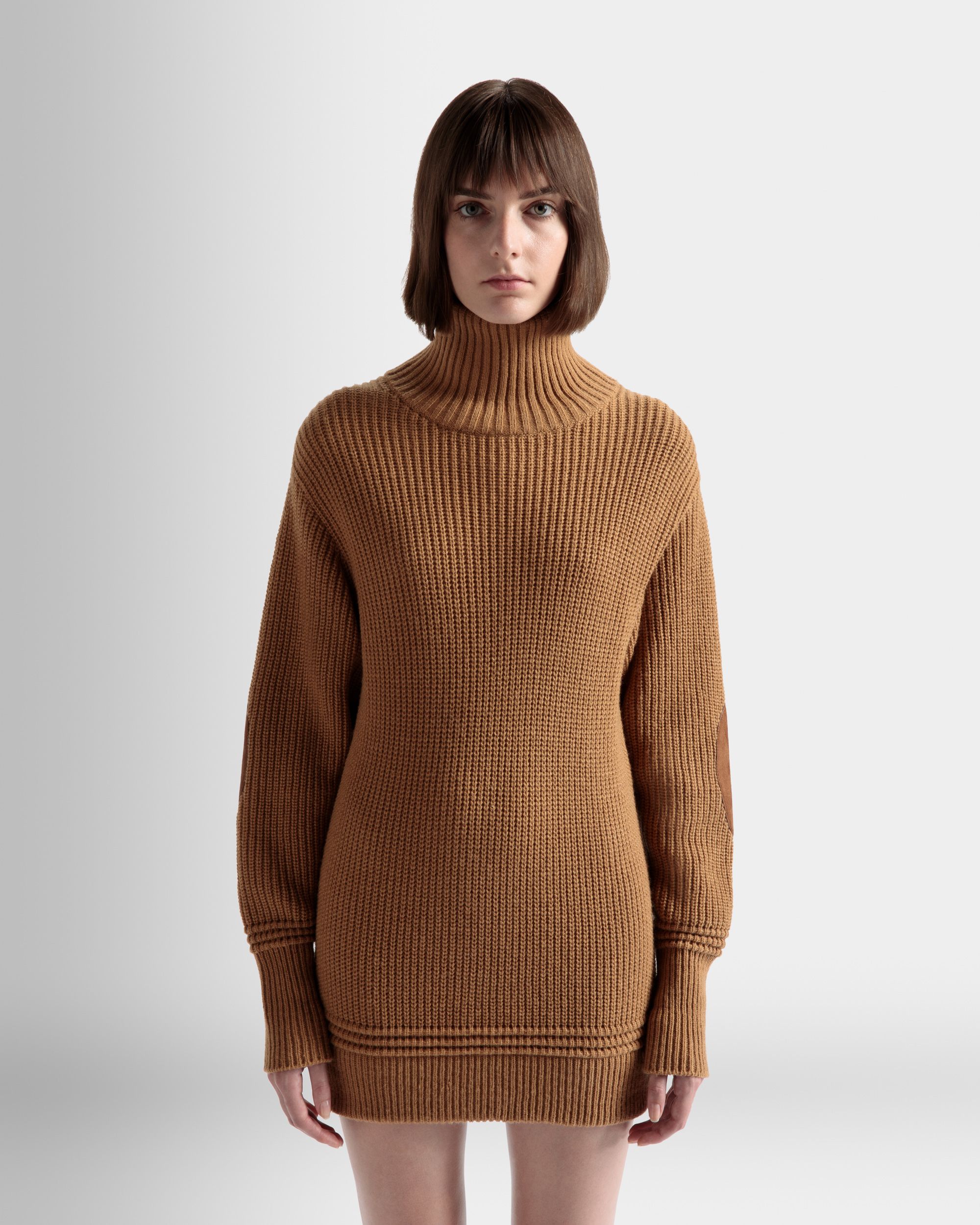 ロールネック ドレス ブラウン ウールブレンド - 女性 - Bally - 03