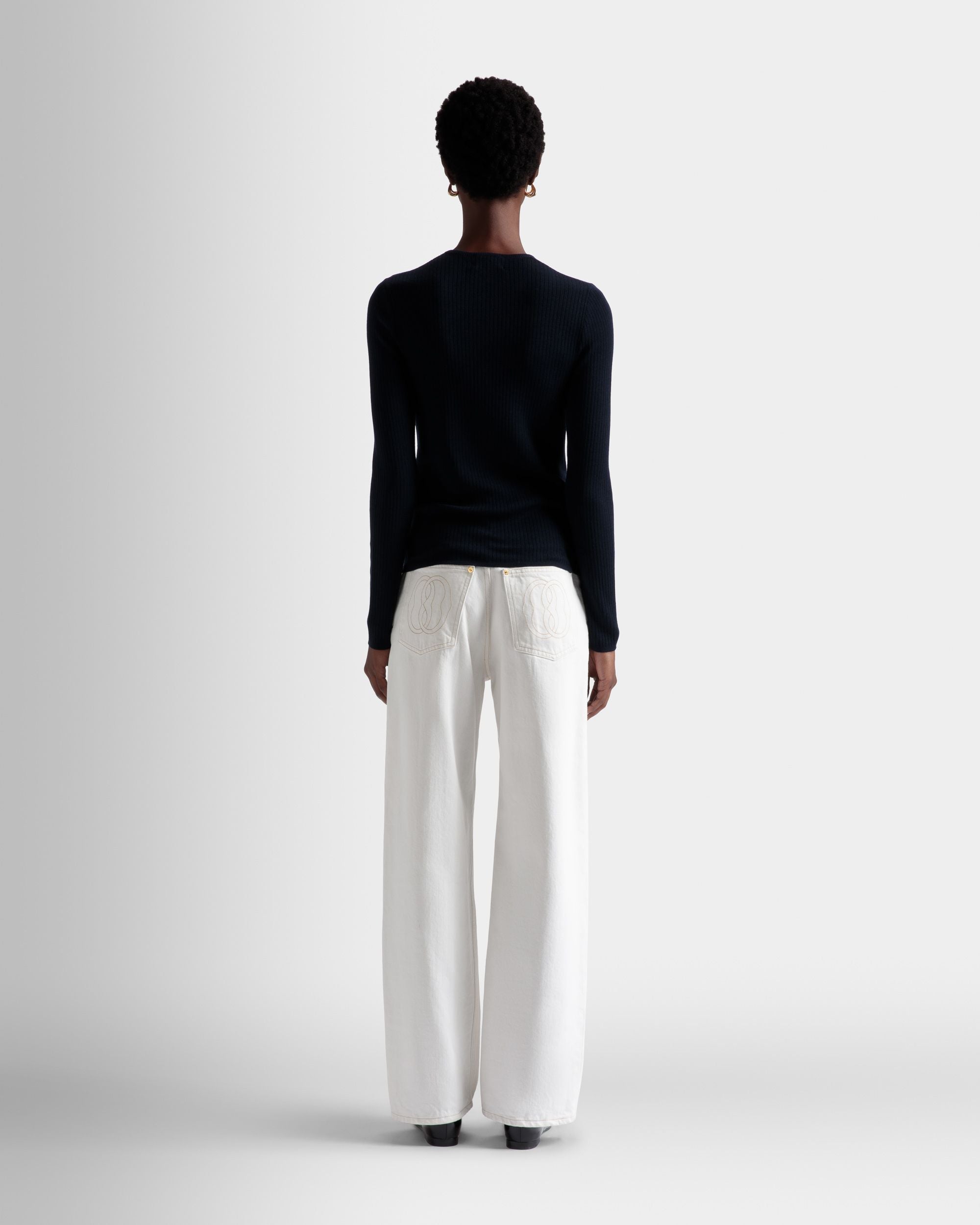 Henley ニットトップ インクネイビー ウール - 女性 - Bally - 06