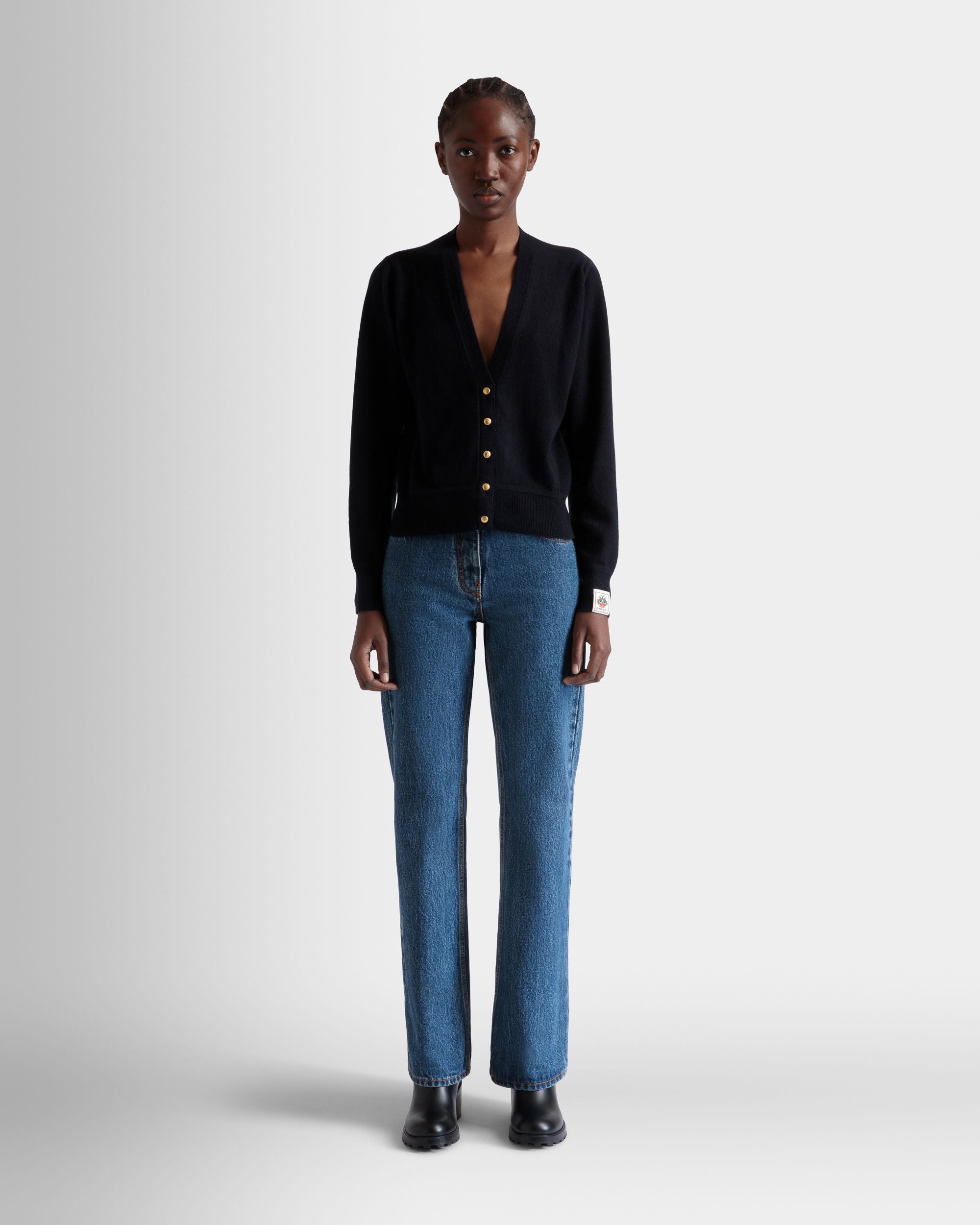 カーディガン Navy Blue カシミア - 女性 - Bally - 02