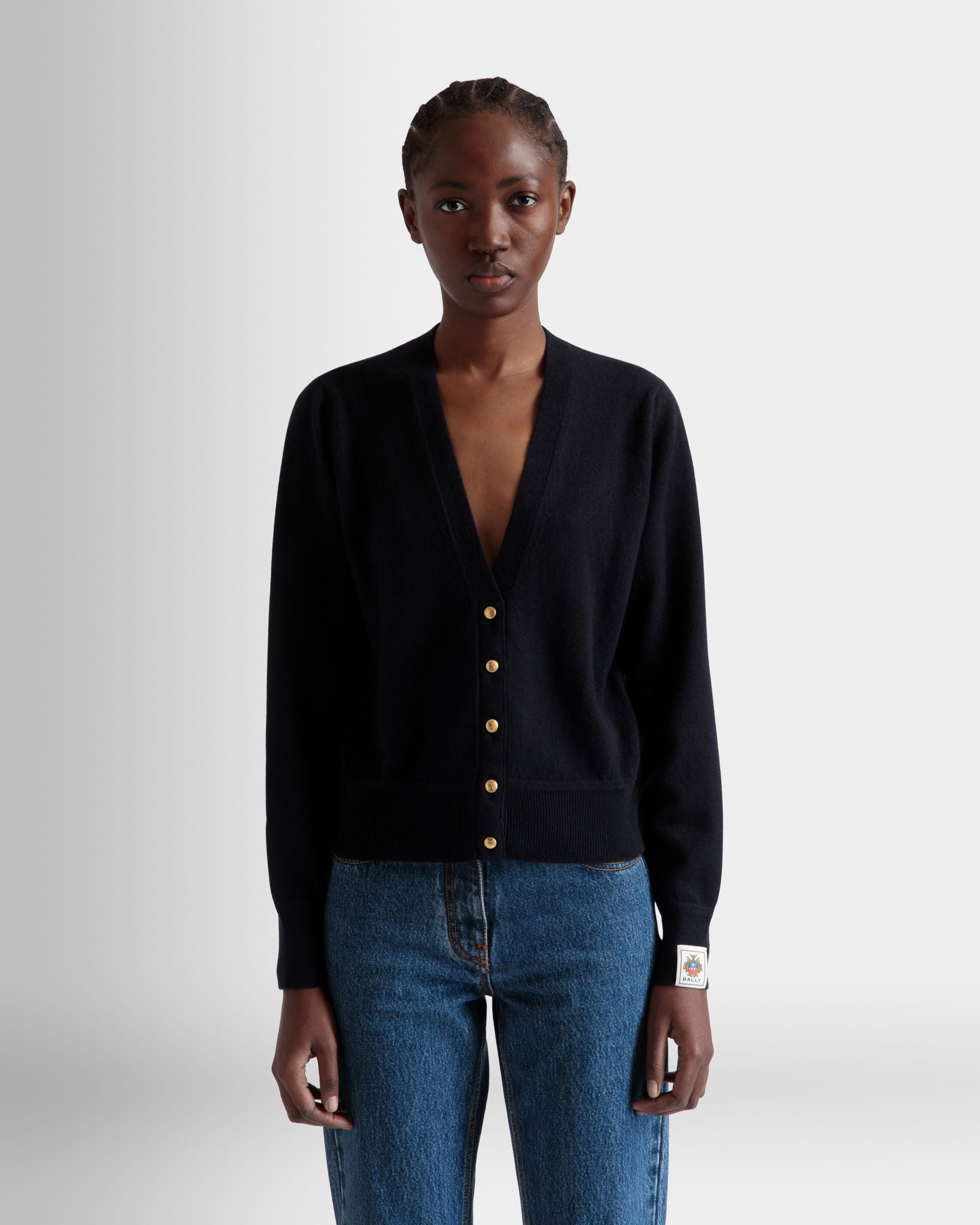 カーディガン Navy Blue カシミア - 女性 - Bally - 03