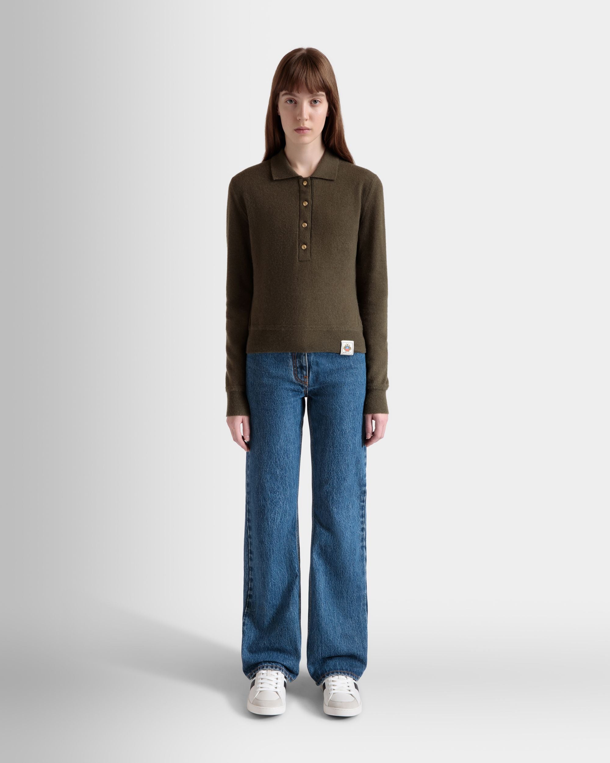 ニット ポロシャツ エメラルドグリーン カシミア - 女性 - Bally - 02