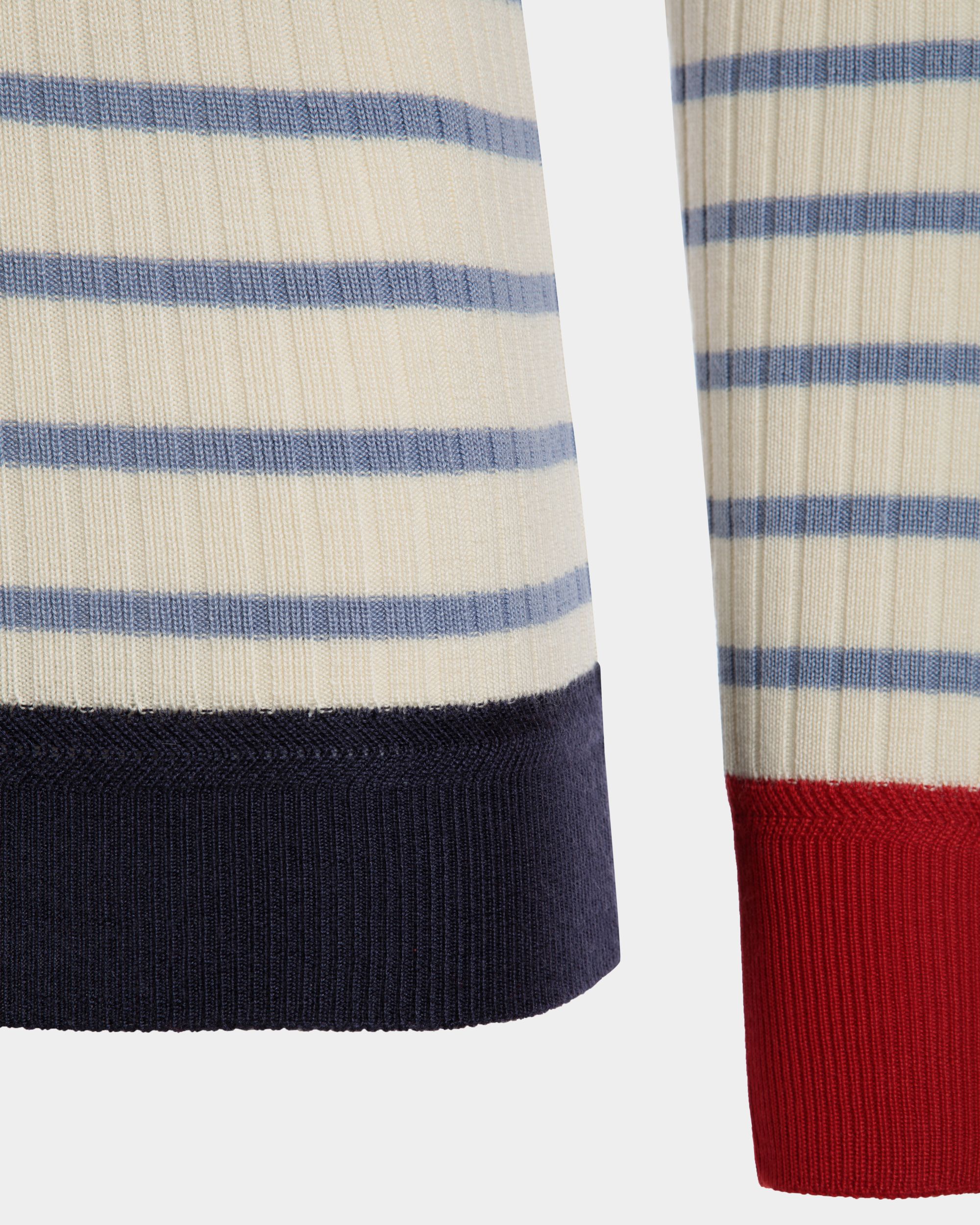 ロングスリーブ トップ アイボリー＆ライトブルー ウールブレンド - 女性 - Bally - 04
