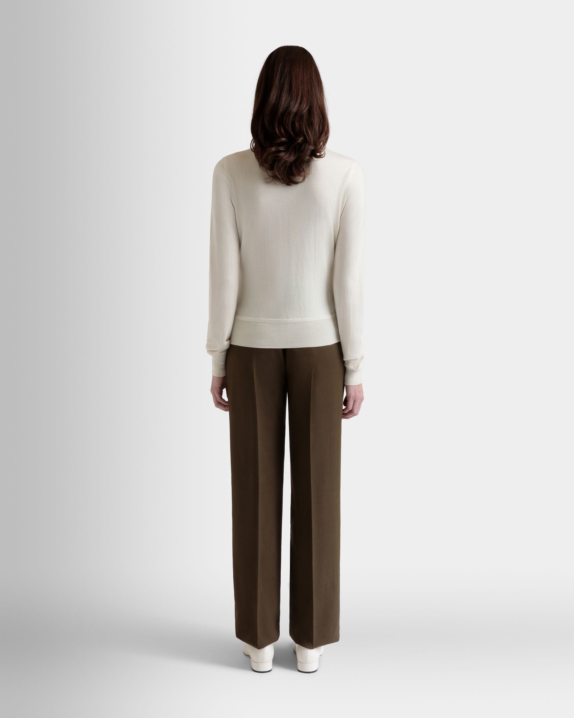 ロングスリーブ ポロシャツ アイボリー カシミア＆シルク - 女性 - Bally - 06