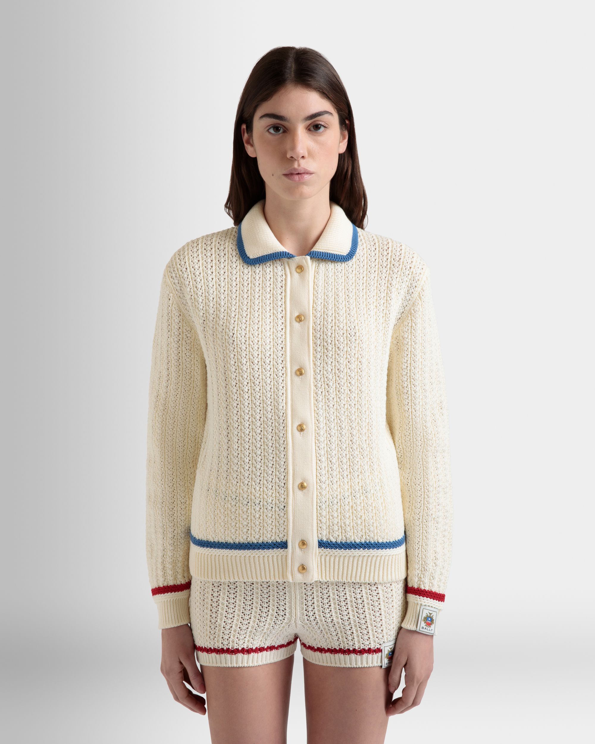 カーディガン アイボリー コットン - 女性 - Bally - 08