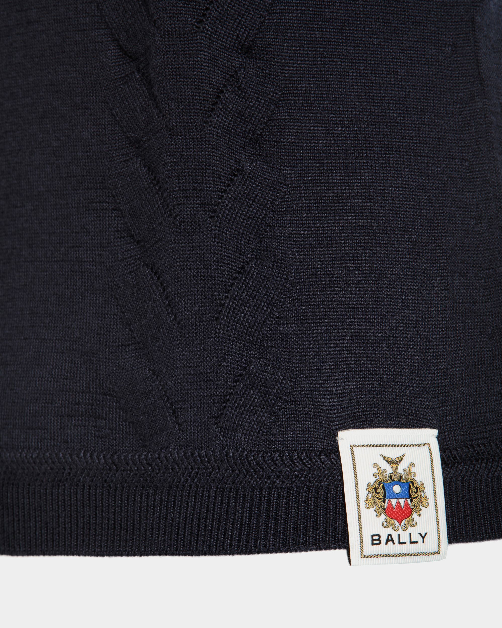 ロングスリーブ トップ ネイビーブルー カシミア＆シルク - 女性 - Bally - 04
