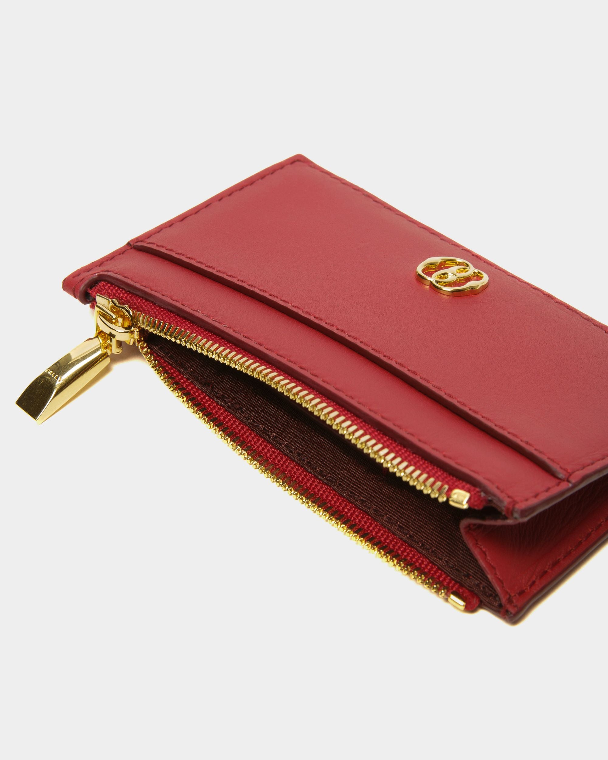 Emblem ビジネスカードホルダー ディープルビー レザー - 女性 - Bally - 04