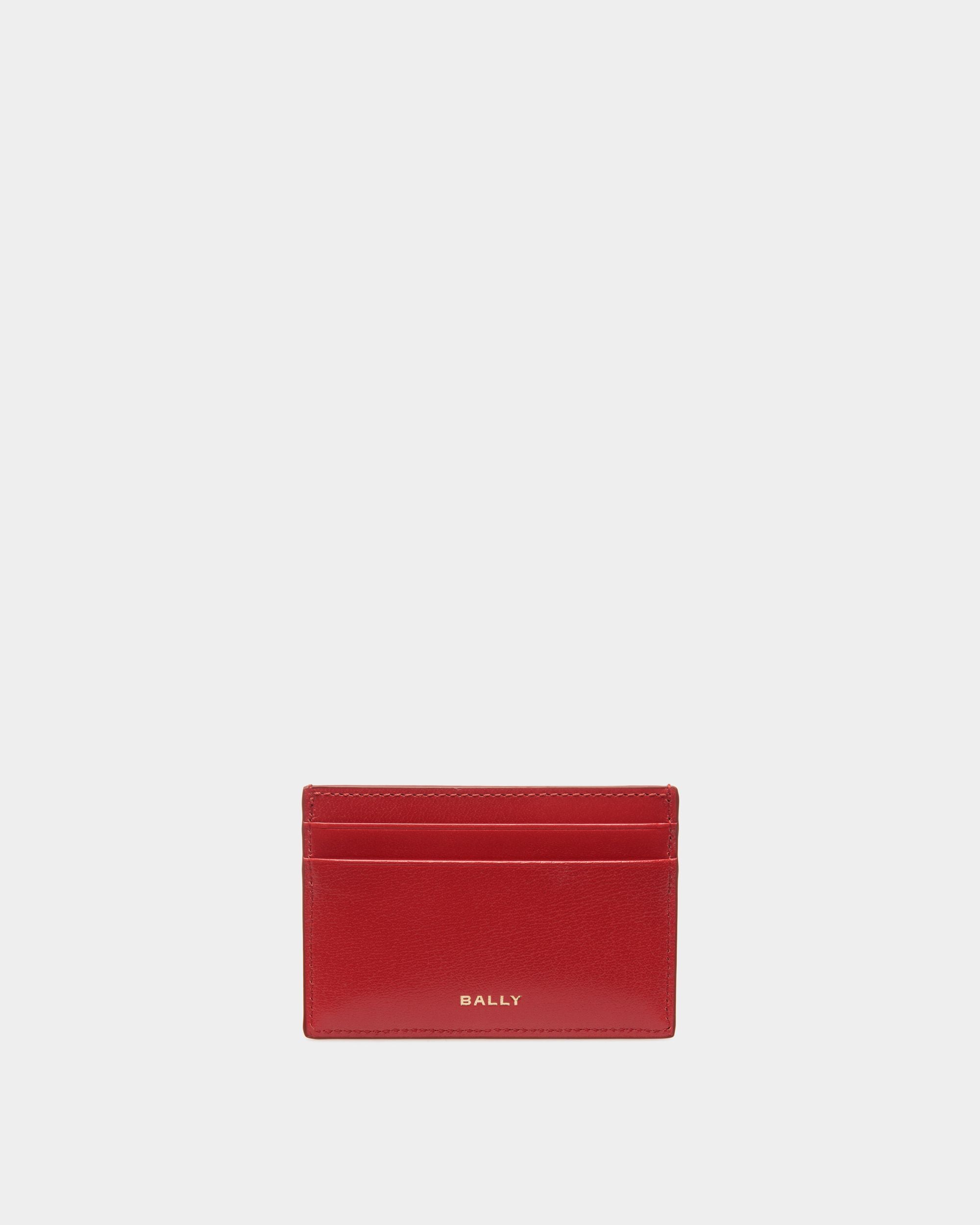 Swissness カードホルダー レッド レザー スタッズ - 女性 - Bally - 02