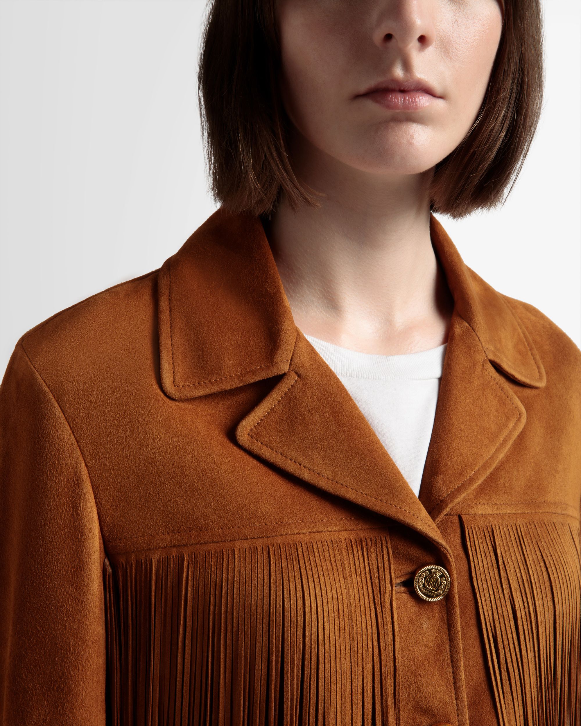 タッセル ジャケット デザートブラウン スエード - 女性 - Bally - 04